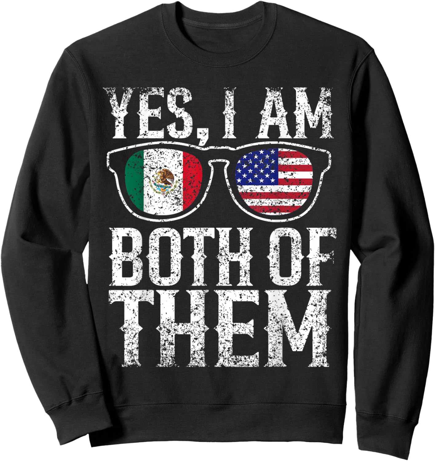 Ja Ich Bin Sie Beide Us USA Mexico Mexican American Sweatshirt - Sweatshirt | Black