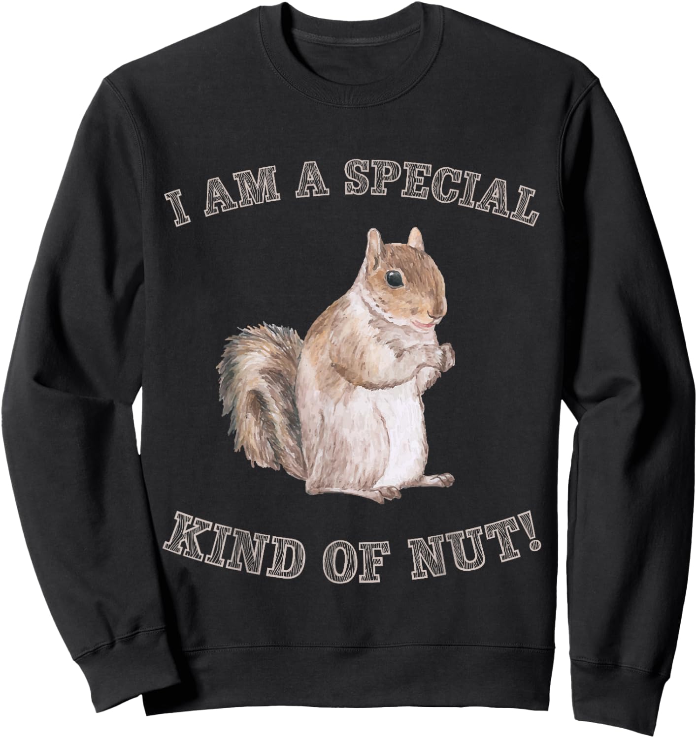 I'm a Special Kind of Nut Forest Animal Funny Squirrel Sweatshirt - Sweatshirt | Black