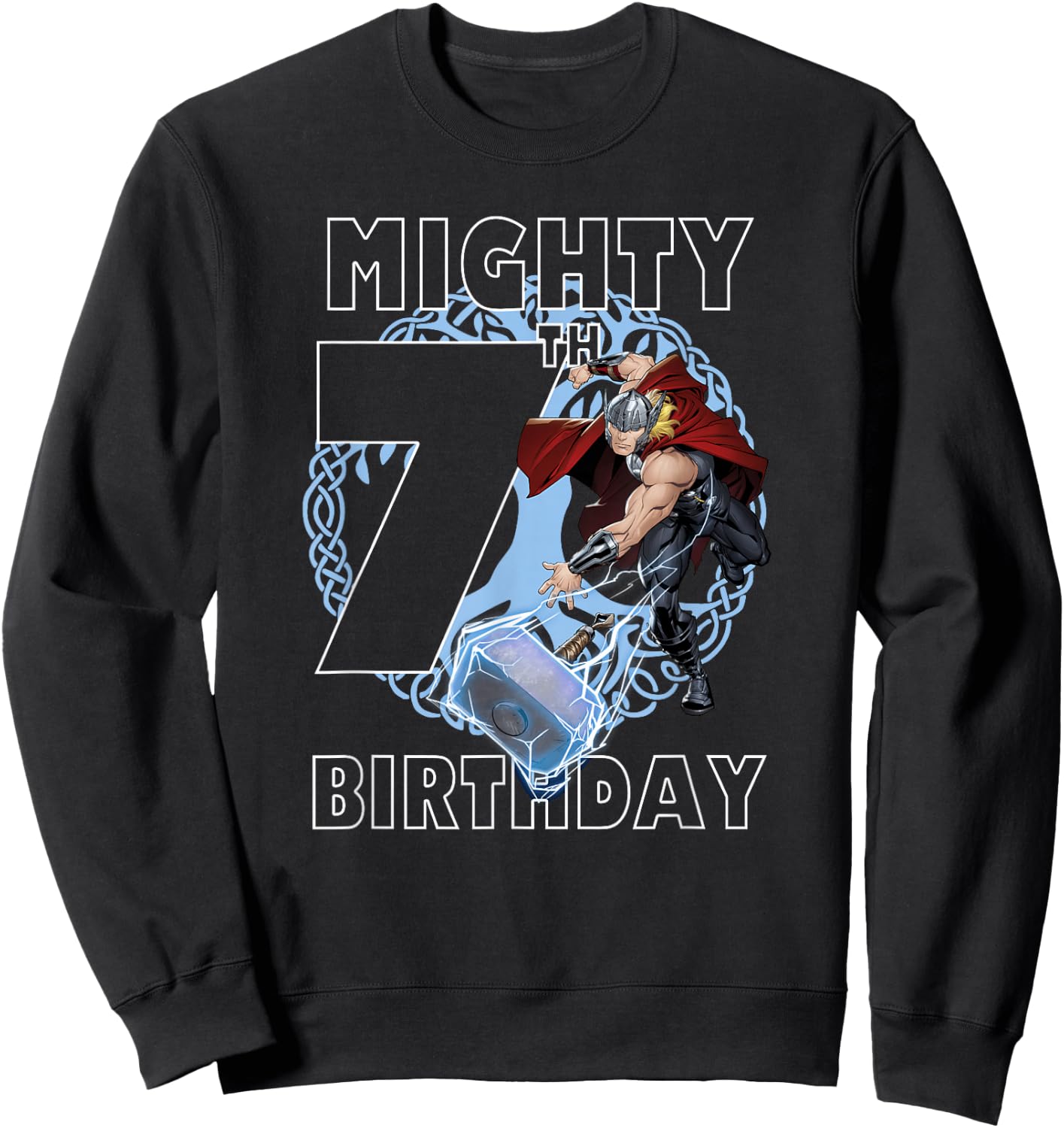 Marvel Thor Mighty 7th Birthday Sweatshirt - Sweatshirt | Black