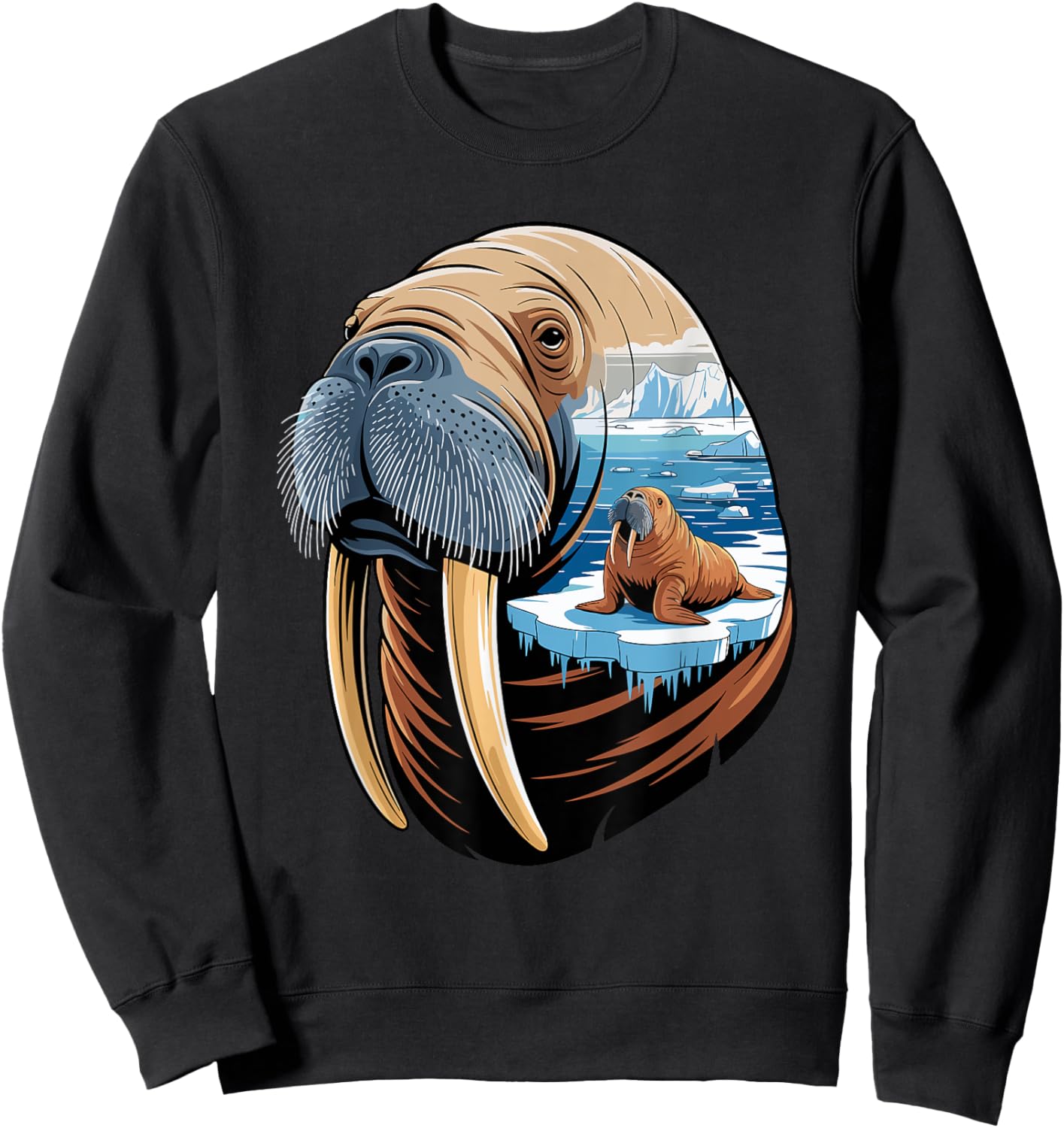 Multiple Exposure Morse Morses Sweatshirt - Sweatshirt | Black