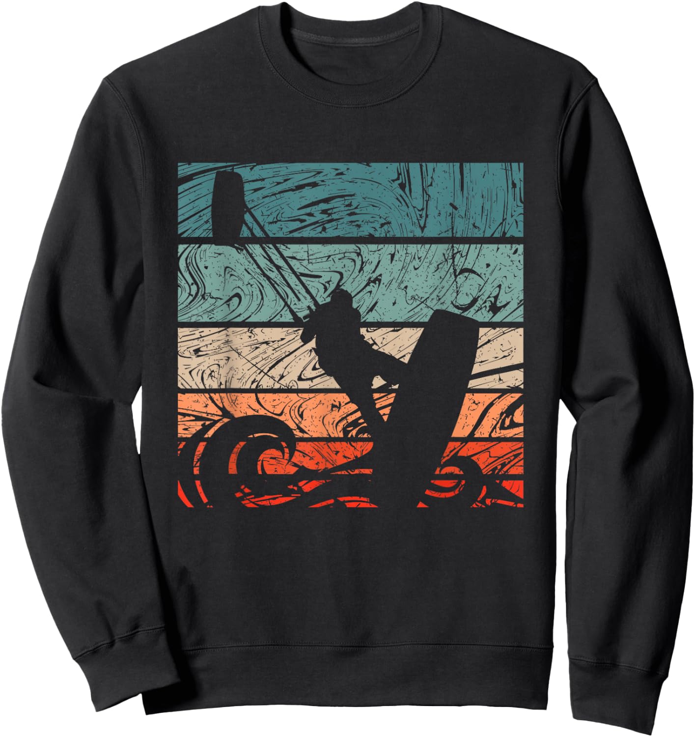 Kiteboarder Vintage Kitesurfer - Vintage Surfing Sweatshirt - Sweatshirt | Black