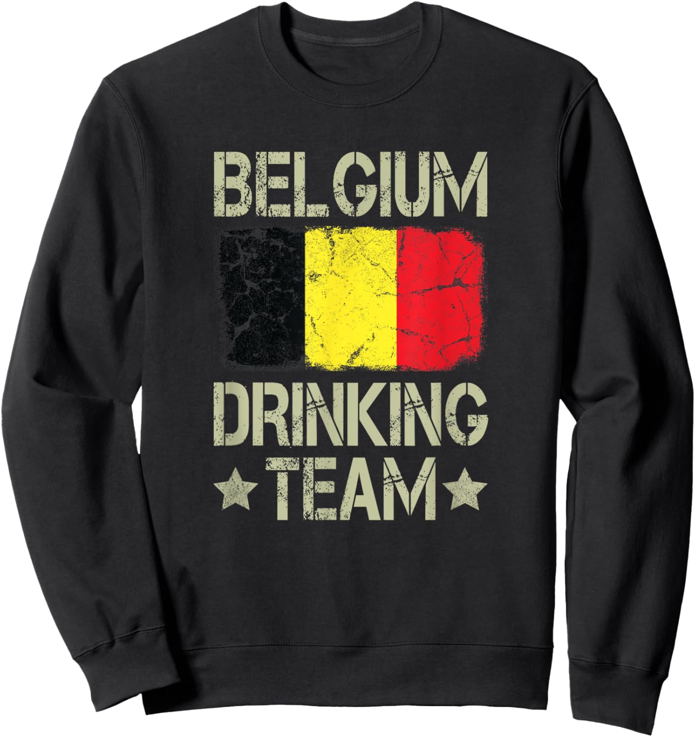 Belgium Drinking Team Belgian Flag Funny Drinking Sweatshirt - Sweatshirt | Black