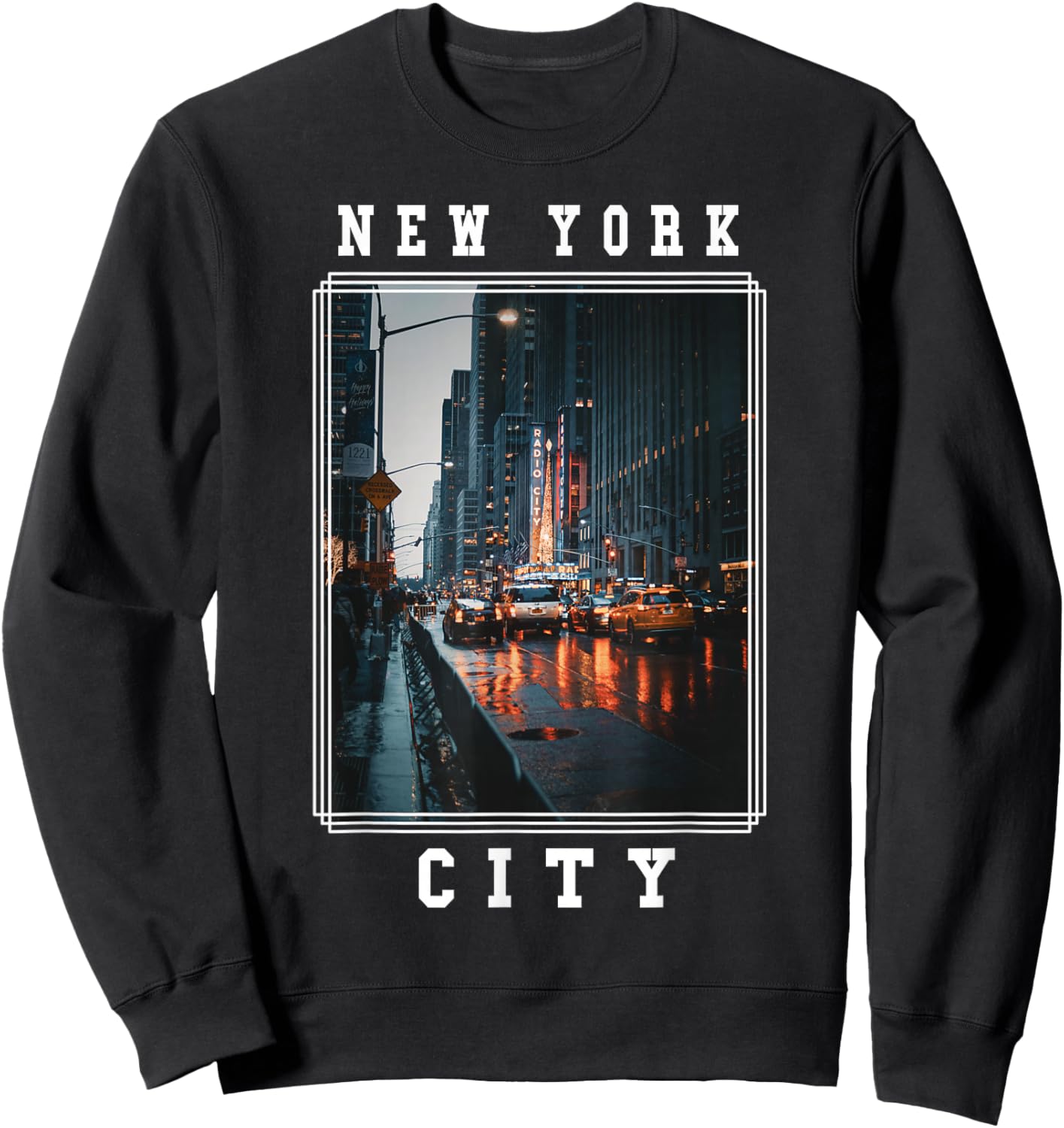 New York City Photograph New York Souvenir Sweatshirt - Sweatshirt | Black
