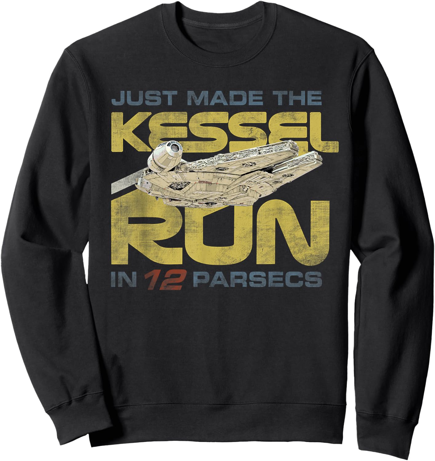 Star Wars Millennium Falcon Kessel Run 12 Parsecs Sweatshirt - Sweatshirt | Black