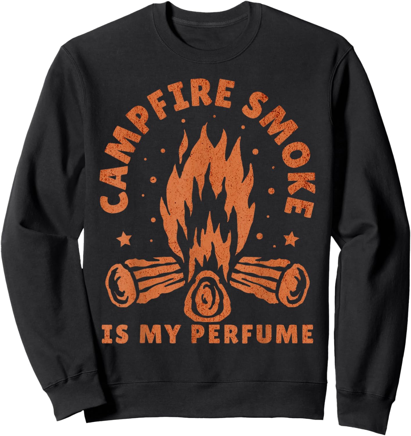 Campfire Smoke Is My Perfume Funny Camping Bushcraft Camper Sweatshirt - Sweatshirt | Black