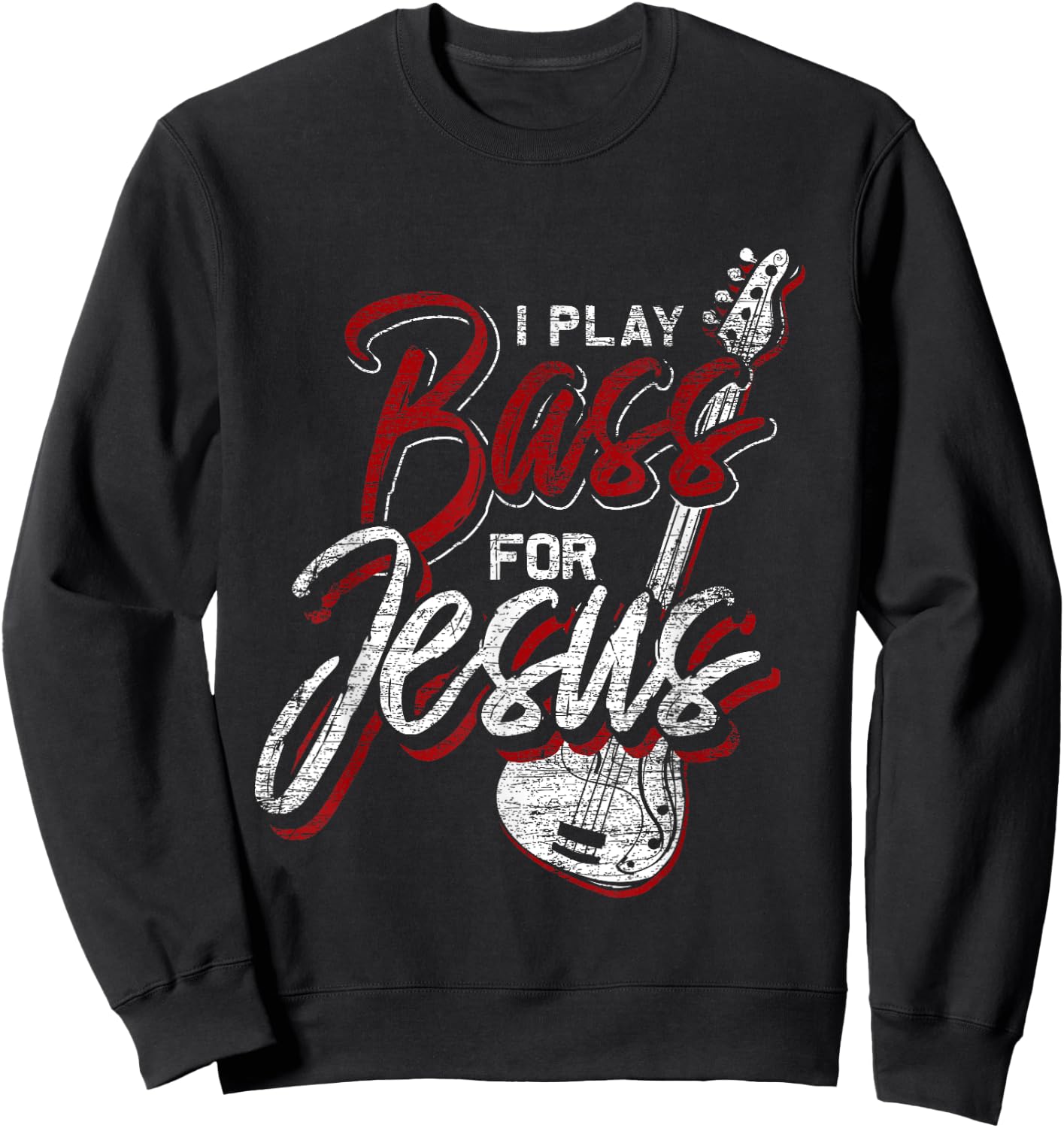Jesus Bassist Christian Bass Player Bass Guitar Sweatshirt - Sweatshirt | Black