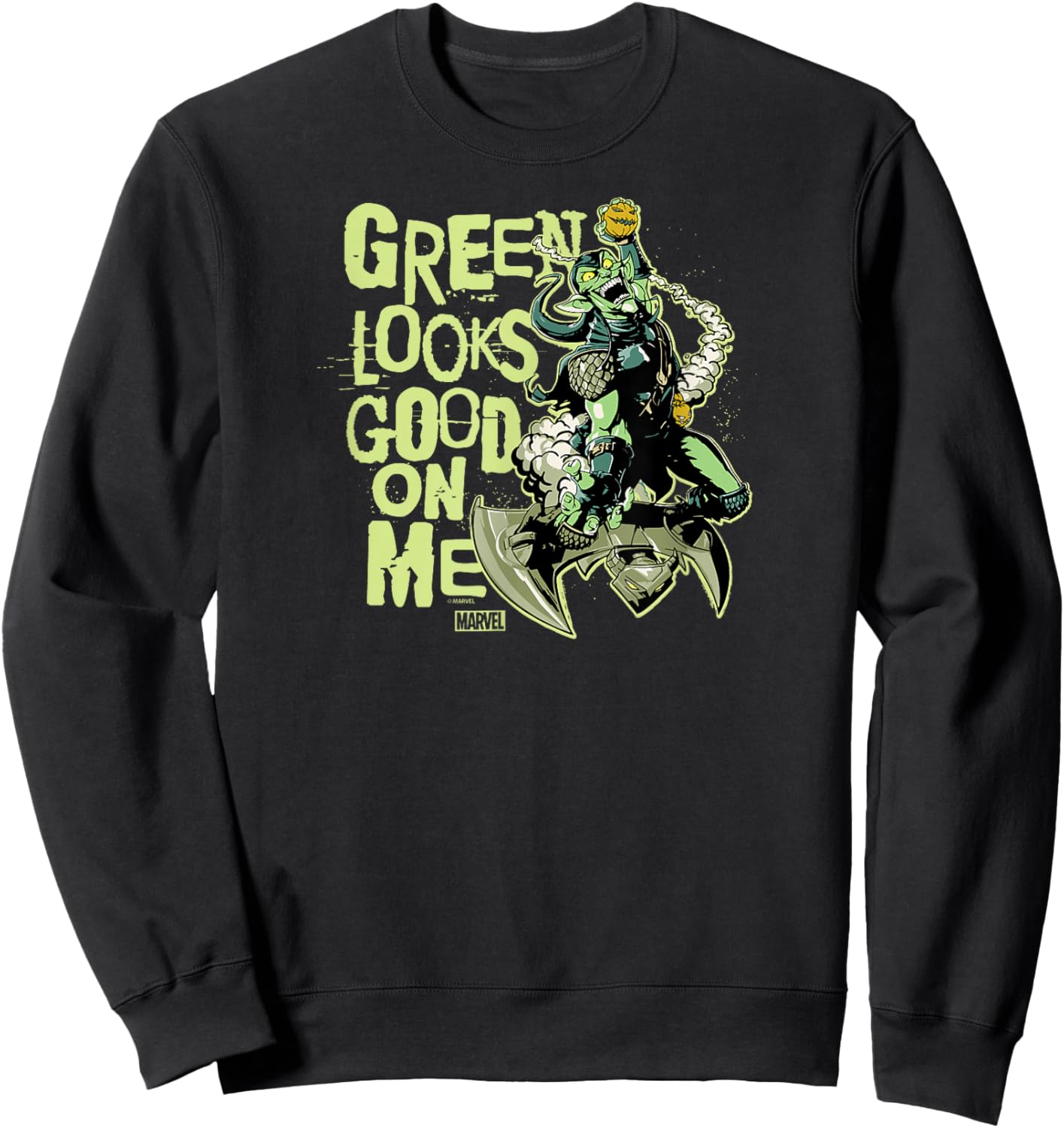 Green Goblin - Green Looks Good On Me St. Patrick's Day Sweatshirt - Sweatshirt | Black