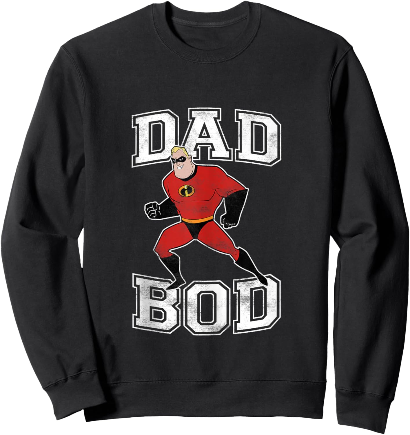 Disney Pixar Incredibles Mr. Incredible Dad Bod Portrait Sweatshirt - Sweatshirt | Black