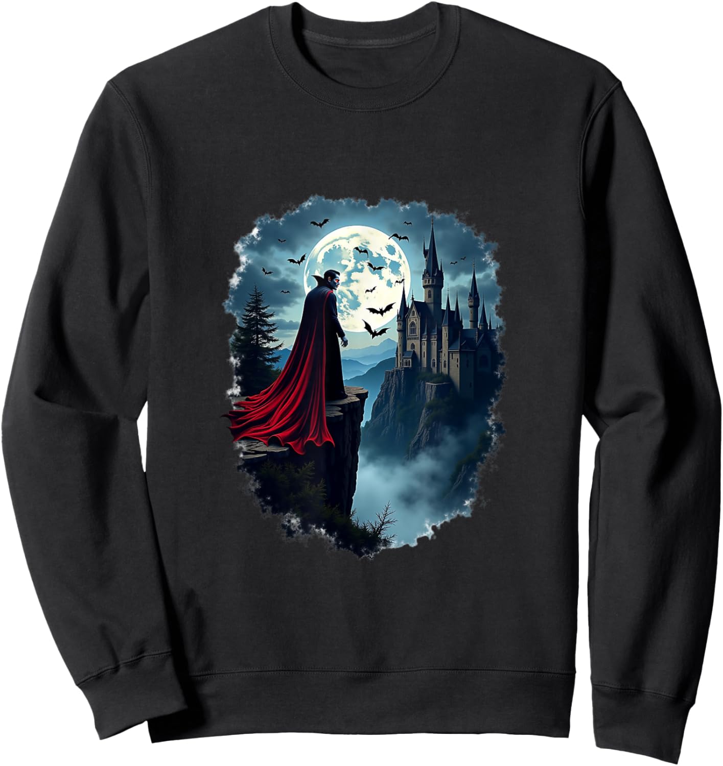 Gothic Tribute to Bram Stoker Dracula , Black, S Sweatshirt - Sweatshirt | Black