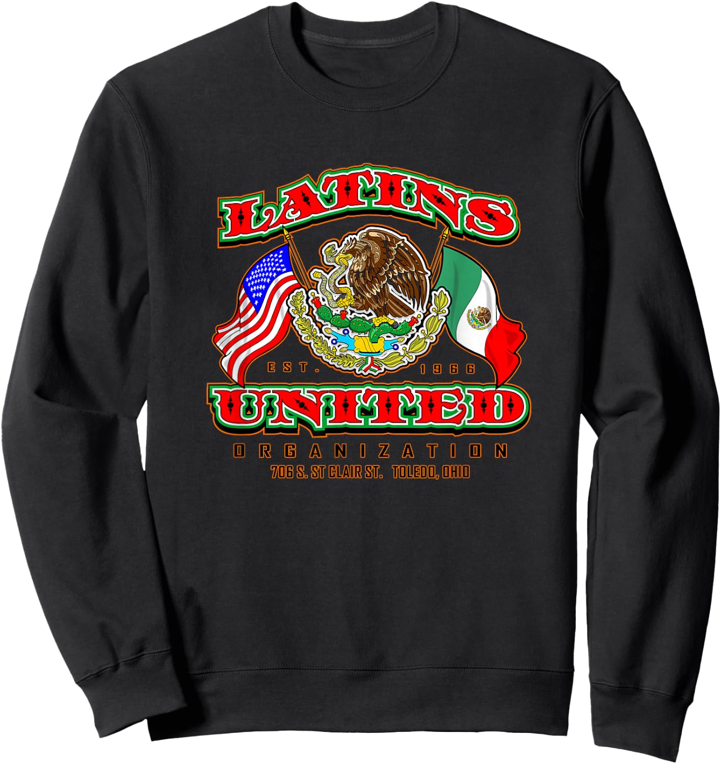 Latins United Toledo Ohio 02 Sweatshirt - Sweatshirt | Black