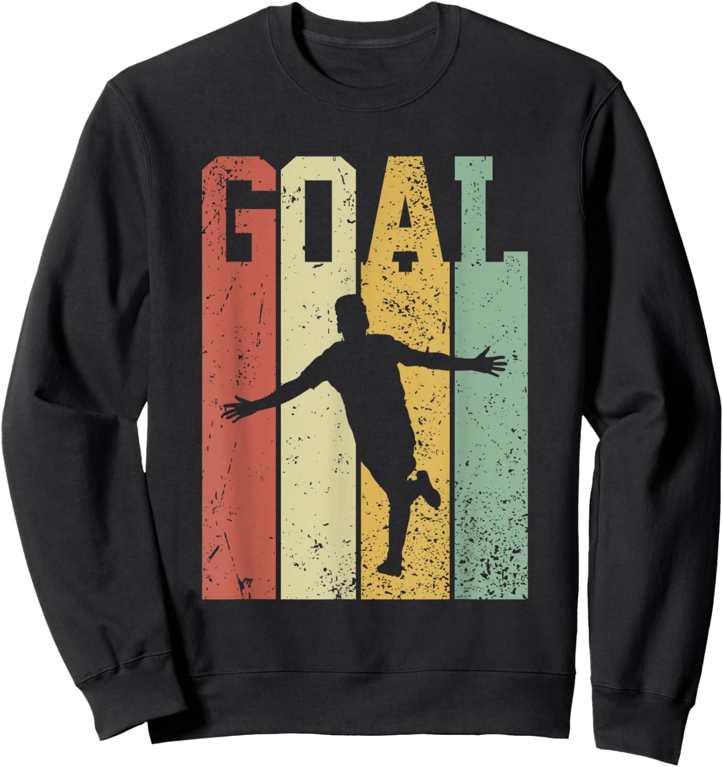 Vintage Retro Classic Soccer Player Goal Celebration Sweatshirt - Sweatshirt | Black