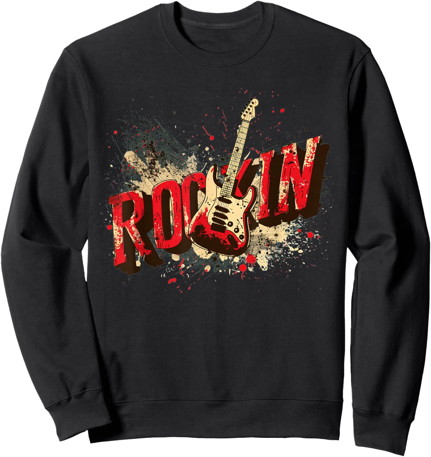 Rock'n Roll Gitarren-Outfit Sweatshirt - Sweatshirt | Black