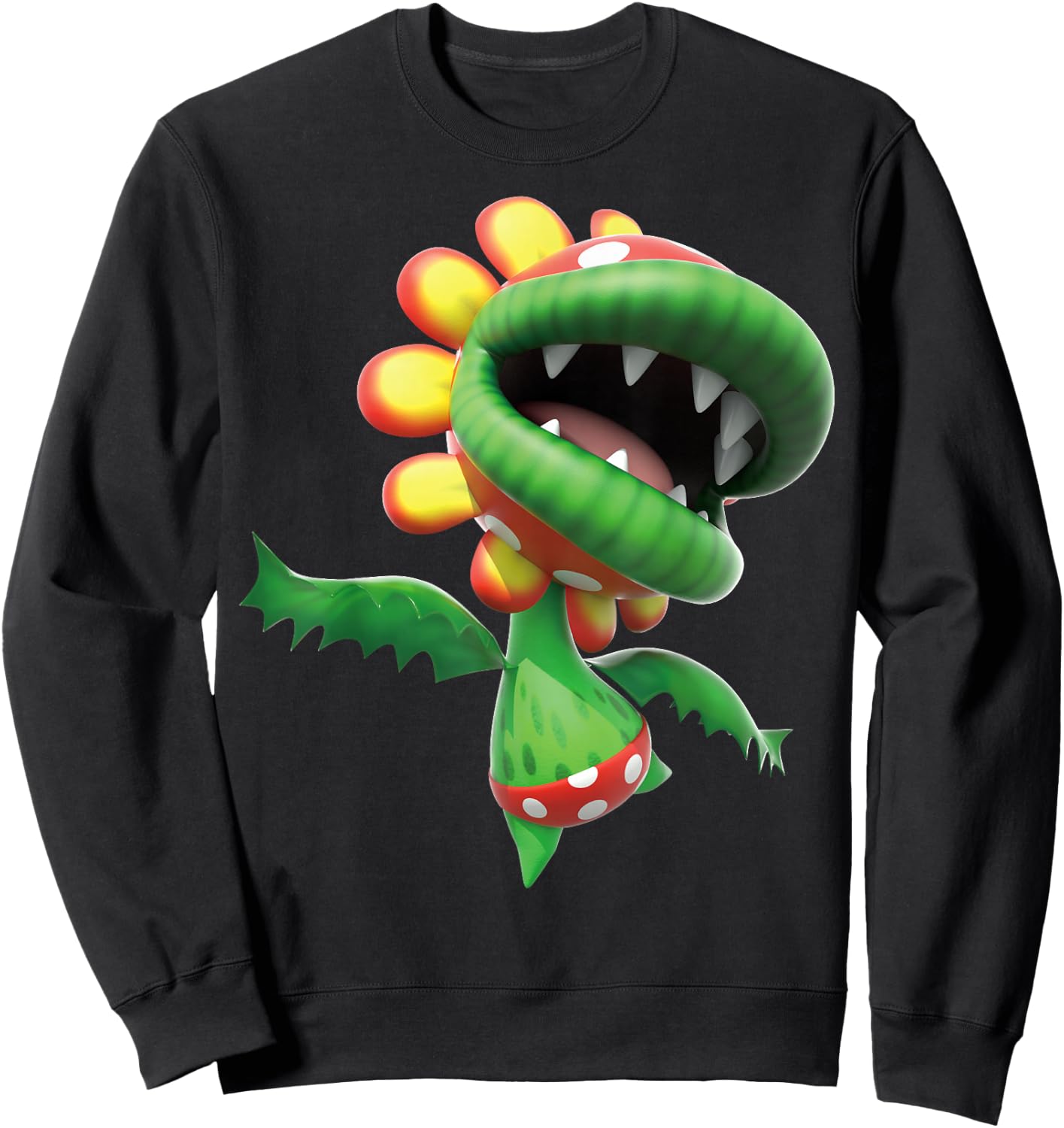 Super Mario Petey Piranha 3D Poster Sweatshirt - Sweatshirt | Black