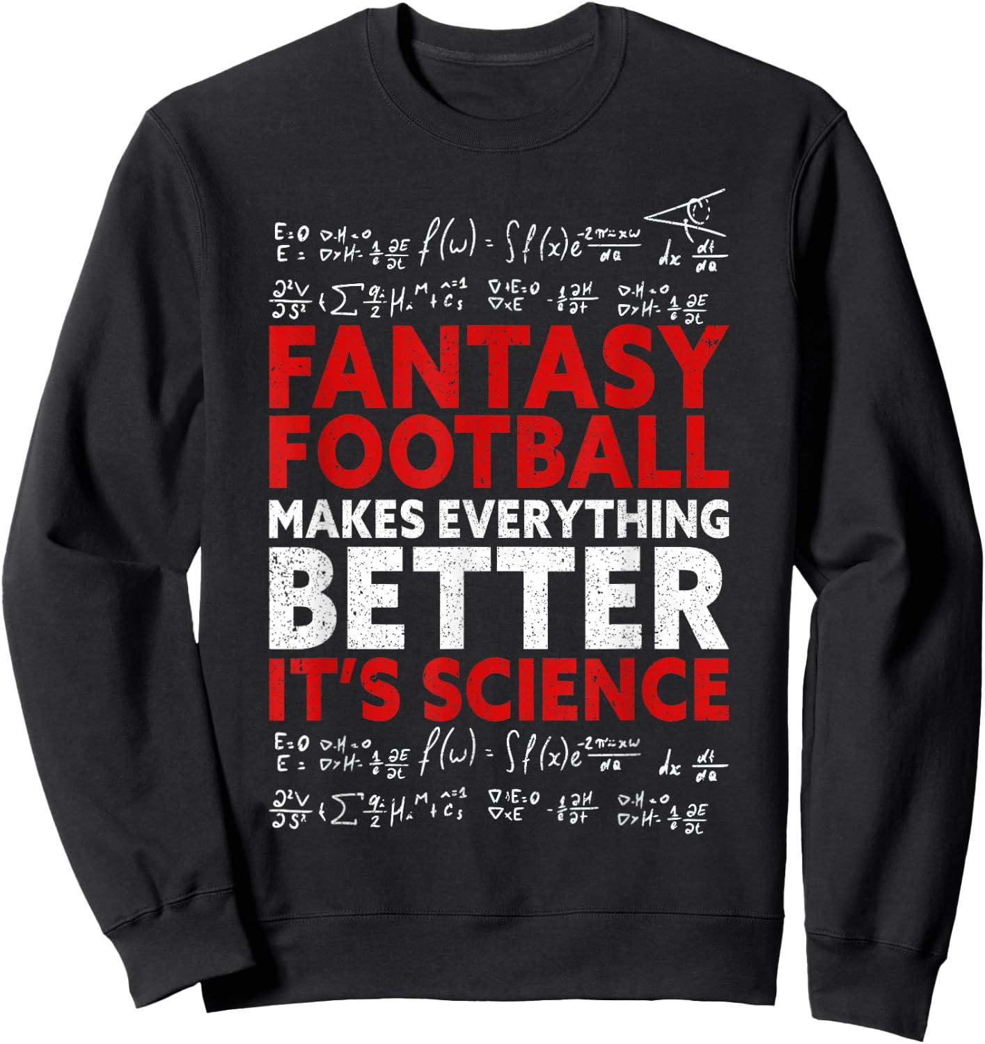 Fantasy Football It's Science | Draft Day Fantasy Football Sweatshirt - Sweatshirt | Black
