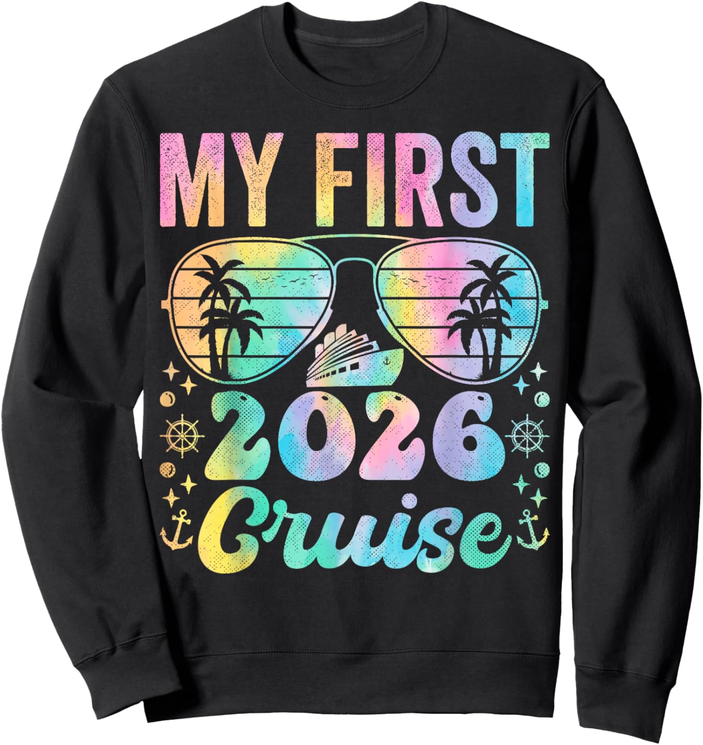 My First Cruise 2026 Vacation Matching Family Cruise Ship Sweatshirt - Sweatshirt | Black