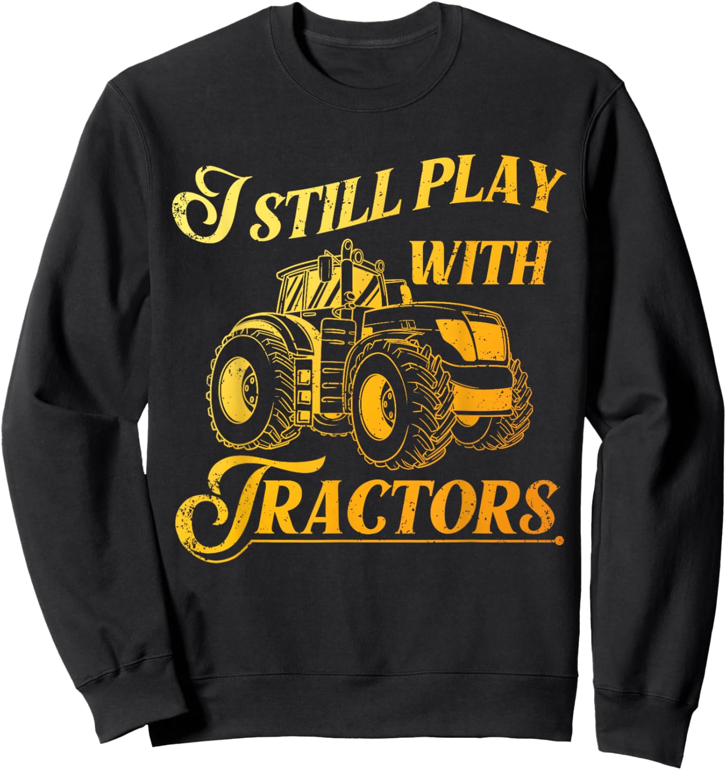 Farmer Art Women Kids Farm Lover Tractor Farming Sweatshirt - Sweatshirt | Black