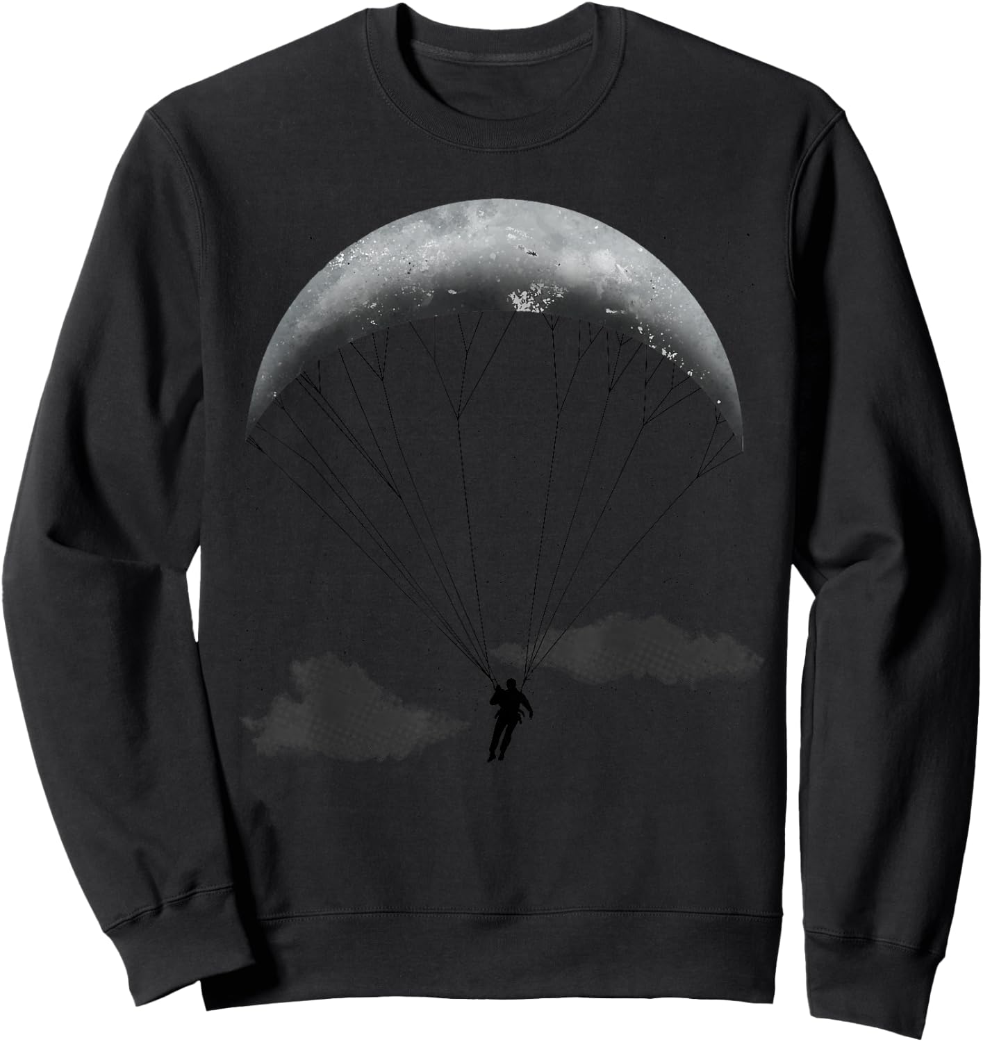 Paragliding Art Women Paraglide Paramotor Paraglider Sweatshirt - Sweatshirt | Black