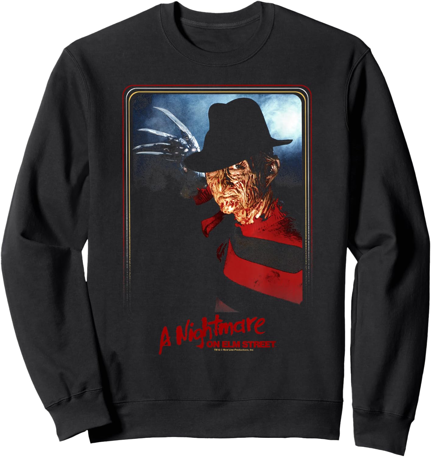 A Nightmare On Elm Street Freddy Kruger Poster Sweatshirt - Sweatshirt | Black