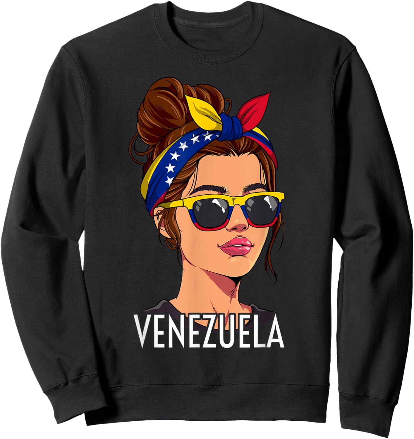 Venezuela Woman Venezuelan Sweatshirt - Sweatshirt | Black