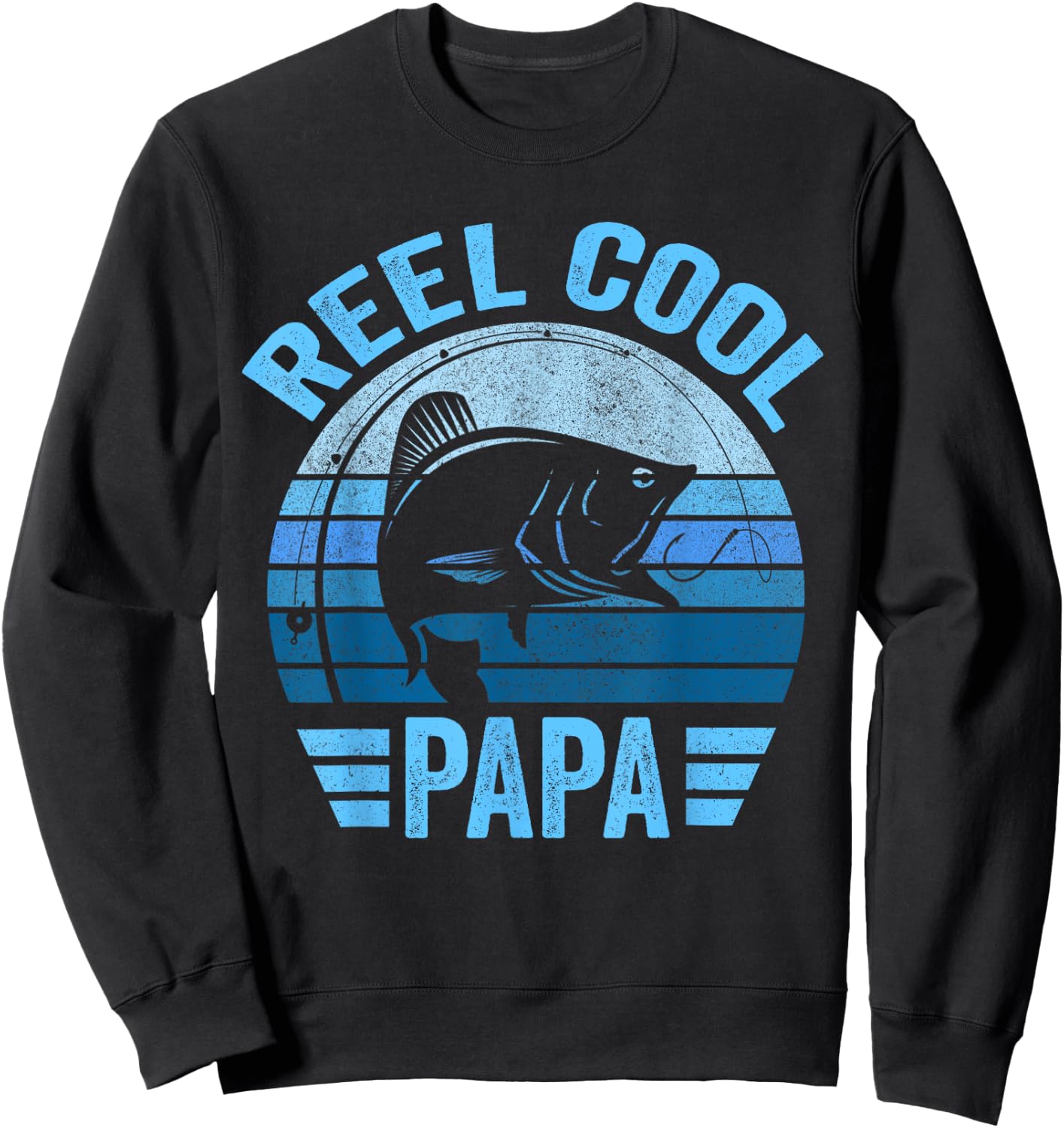 Reel Cool Papa Shirt Papa Fishing Reel Cool Papa Sweatshirt - Sweatshirt | Black