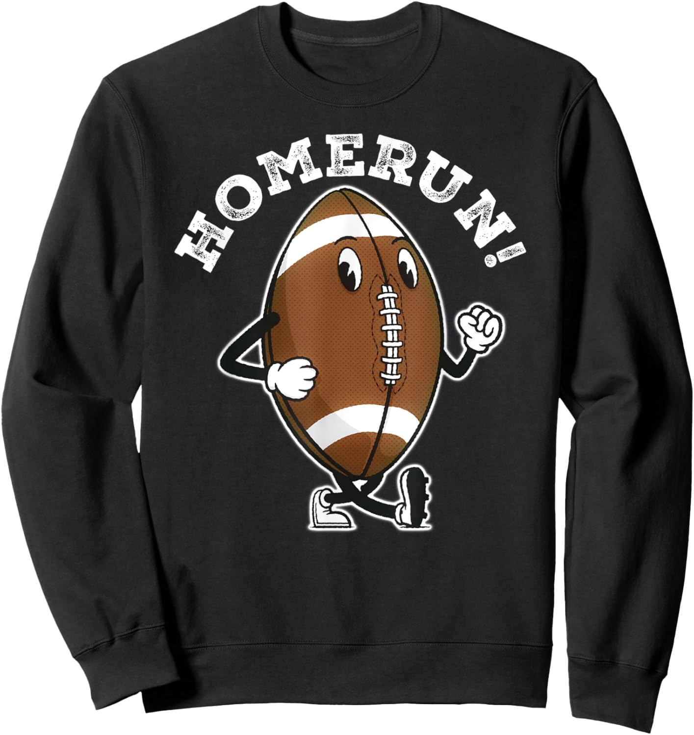 Funny HomeRun Baseball Football Mash Up Sweatshirt - Sweatshirt | Black