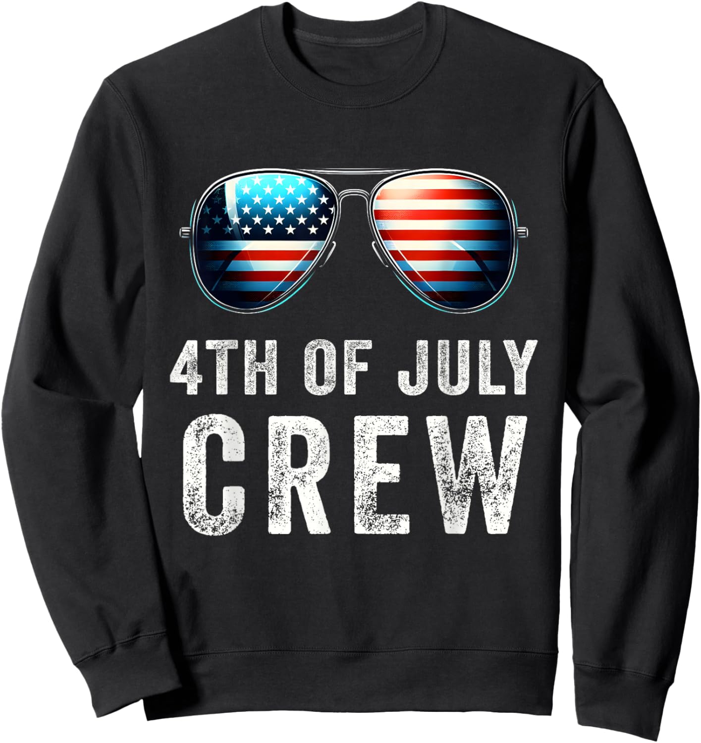 4th of July Crew Matching Family Outfits Men Women Kids Fun Sweatshirt - Sweatshirt | Black
