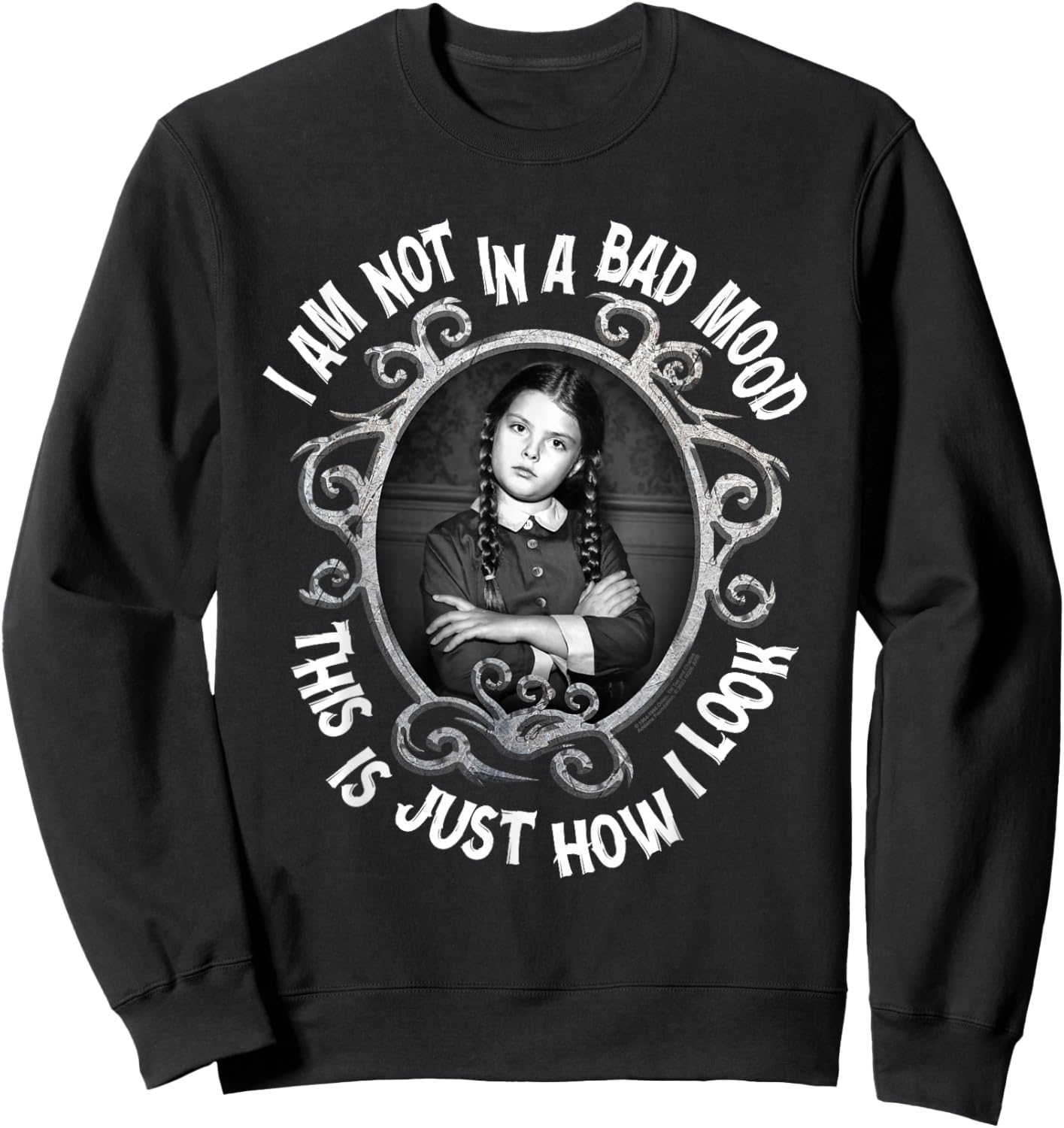 The Addams Family Wednesday Bad Mood Sweatshirt - Sweatshirt | Black