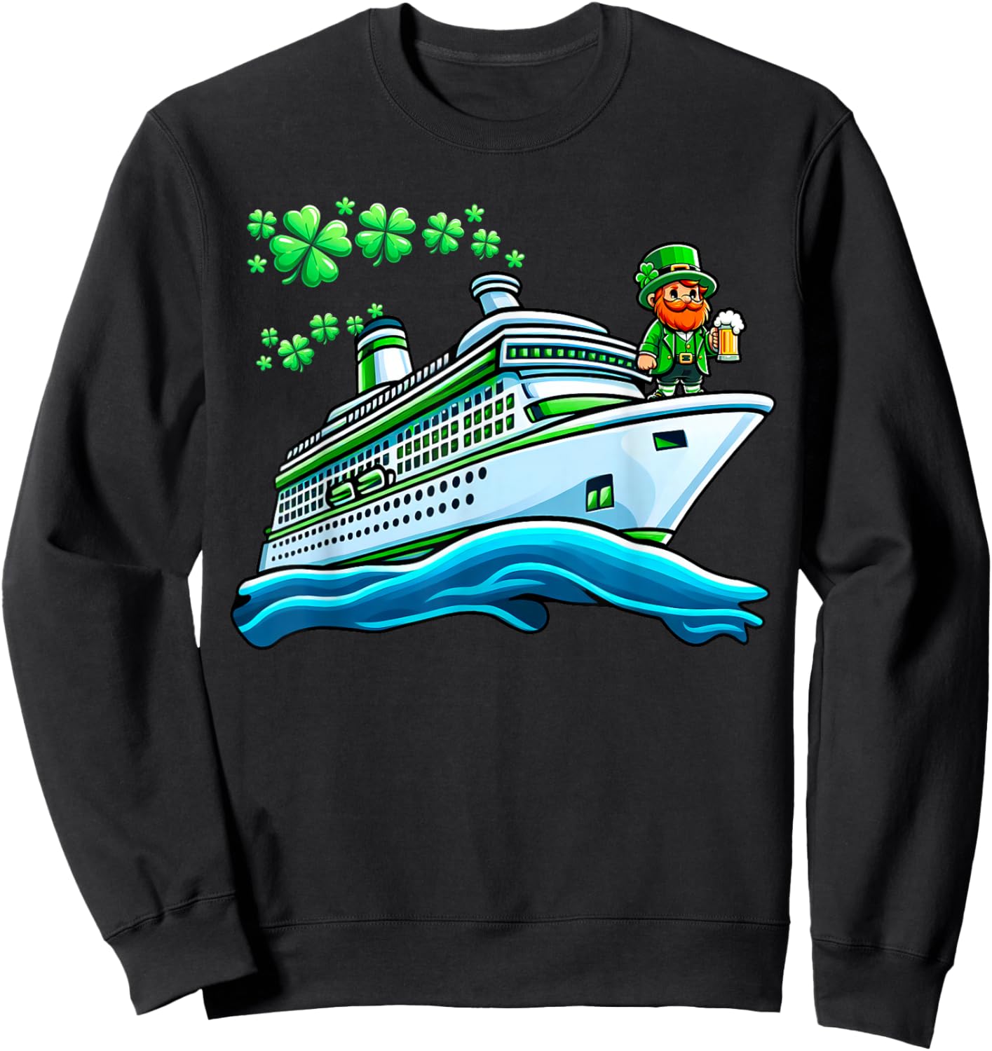 St Patricks Day Cruise Shamrock Family Trip Saint Paddys Sweatshirt - Sweatshirt | Black
