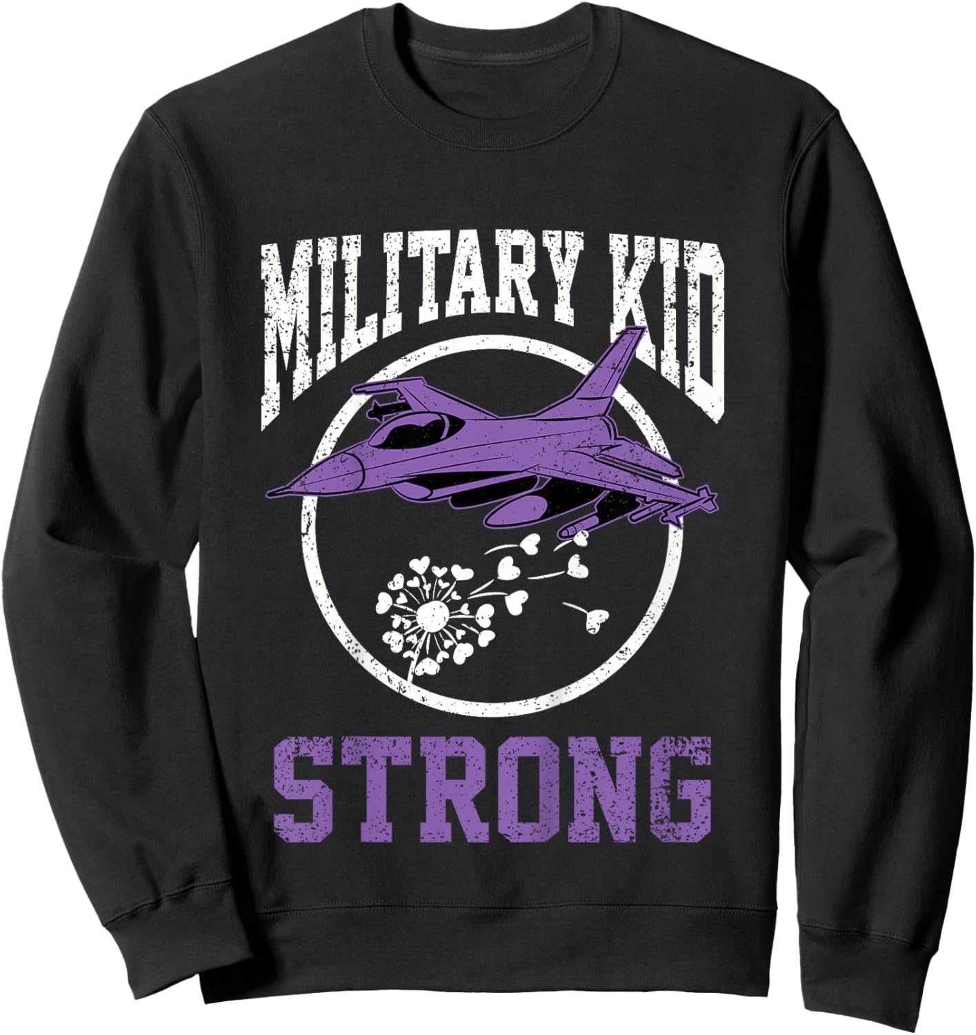 Military Kid Strong Veteran Army Soldier Child Children Sweatshirt - Sweatshirt | Black