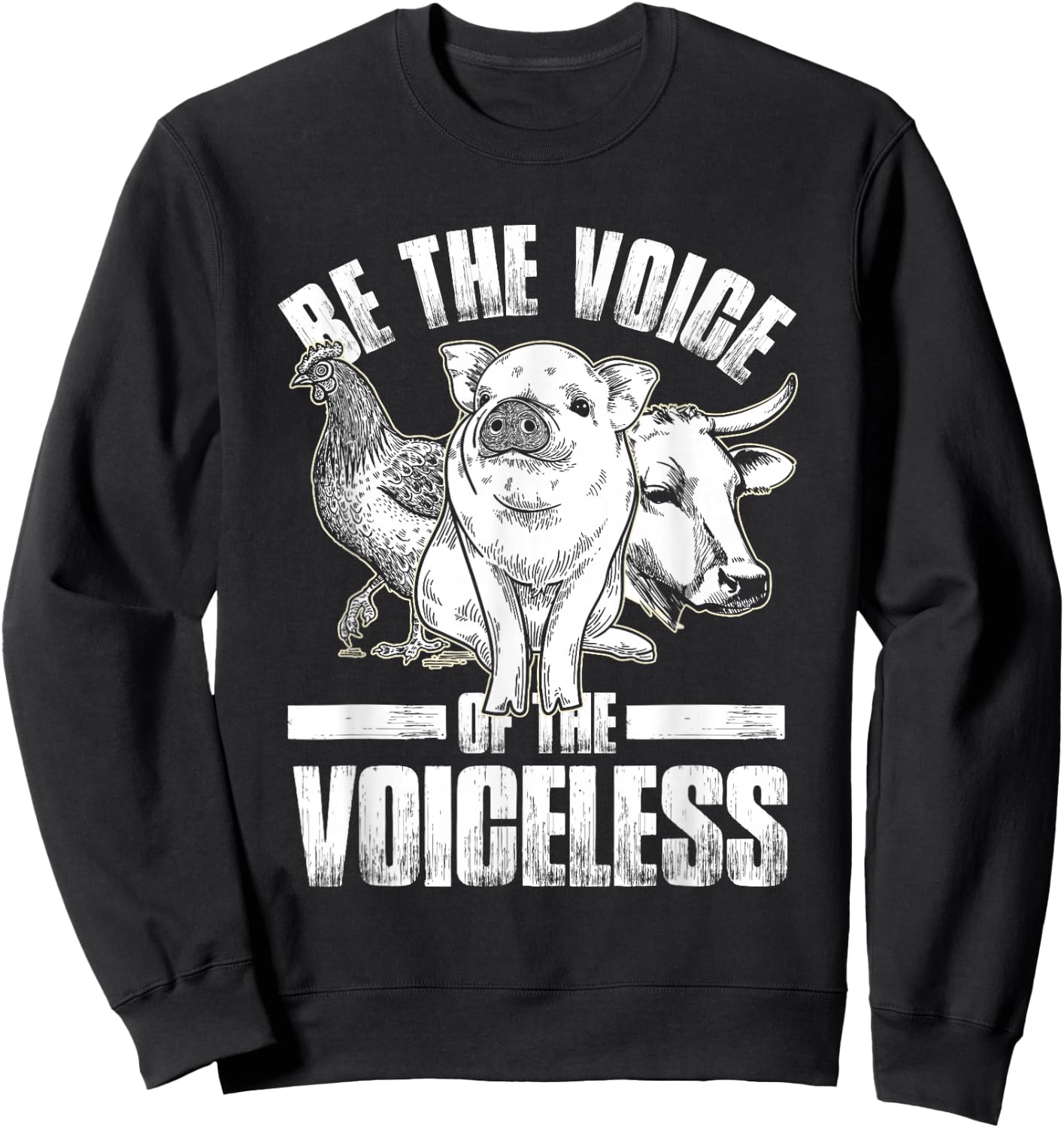 Voice of The Vegan Vegan Sweatshirt - Sweatshirt | Black