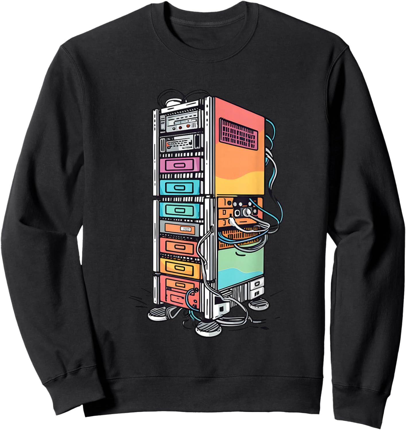 Computer Server Network Rack Homelab Sysadmin Engineer Sweatshirt - Sweatshirt | Black