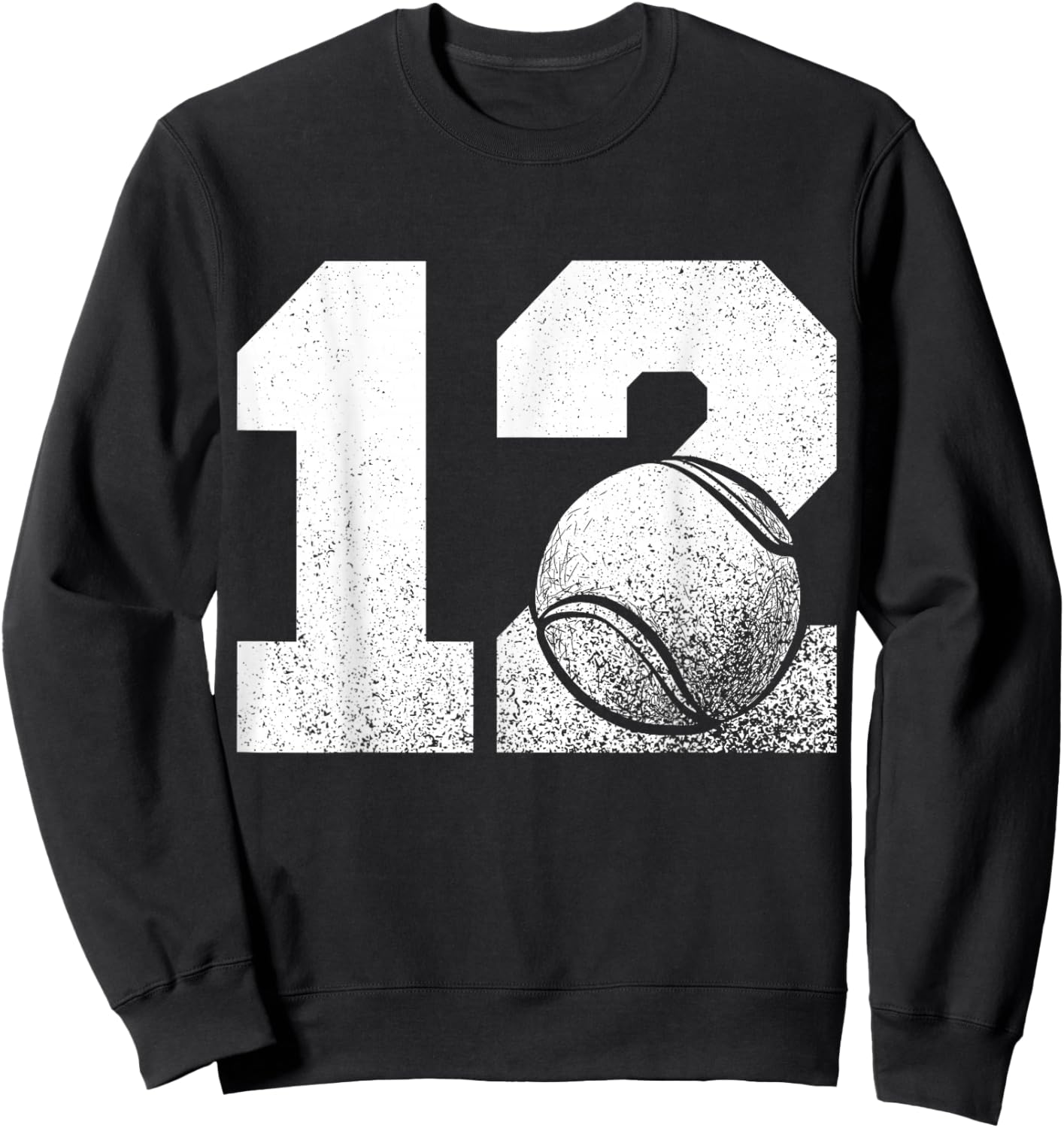 12th Birthday Boy Tennis Player Tennis 12 Years Old Sweatshirt - Sweatshirt | Black