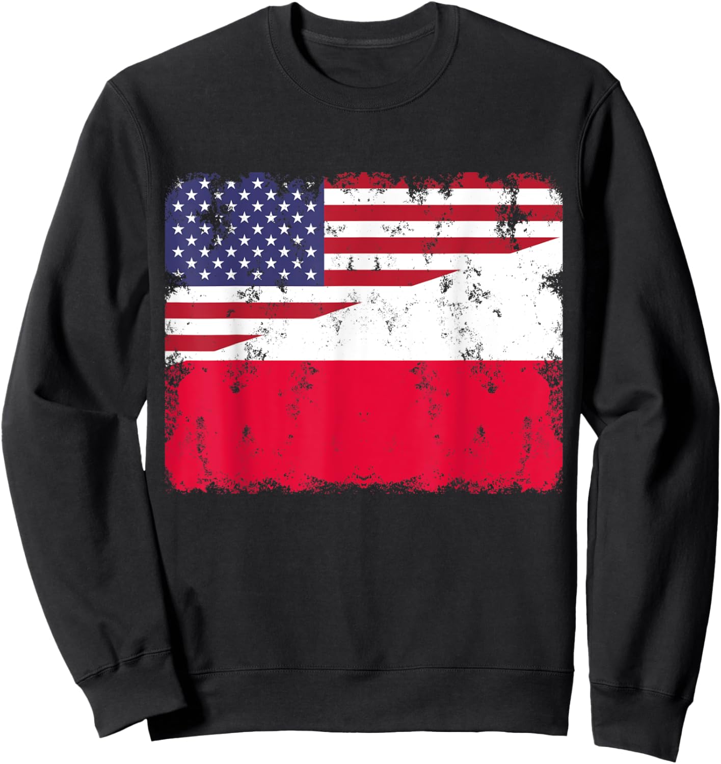 Poland Polska Polish American Flag Pride Heritage Sweatshirt - Sweatshirt | Black