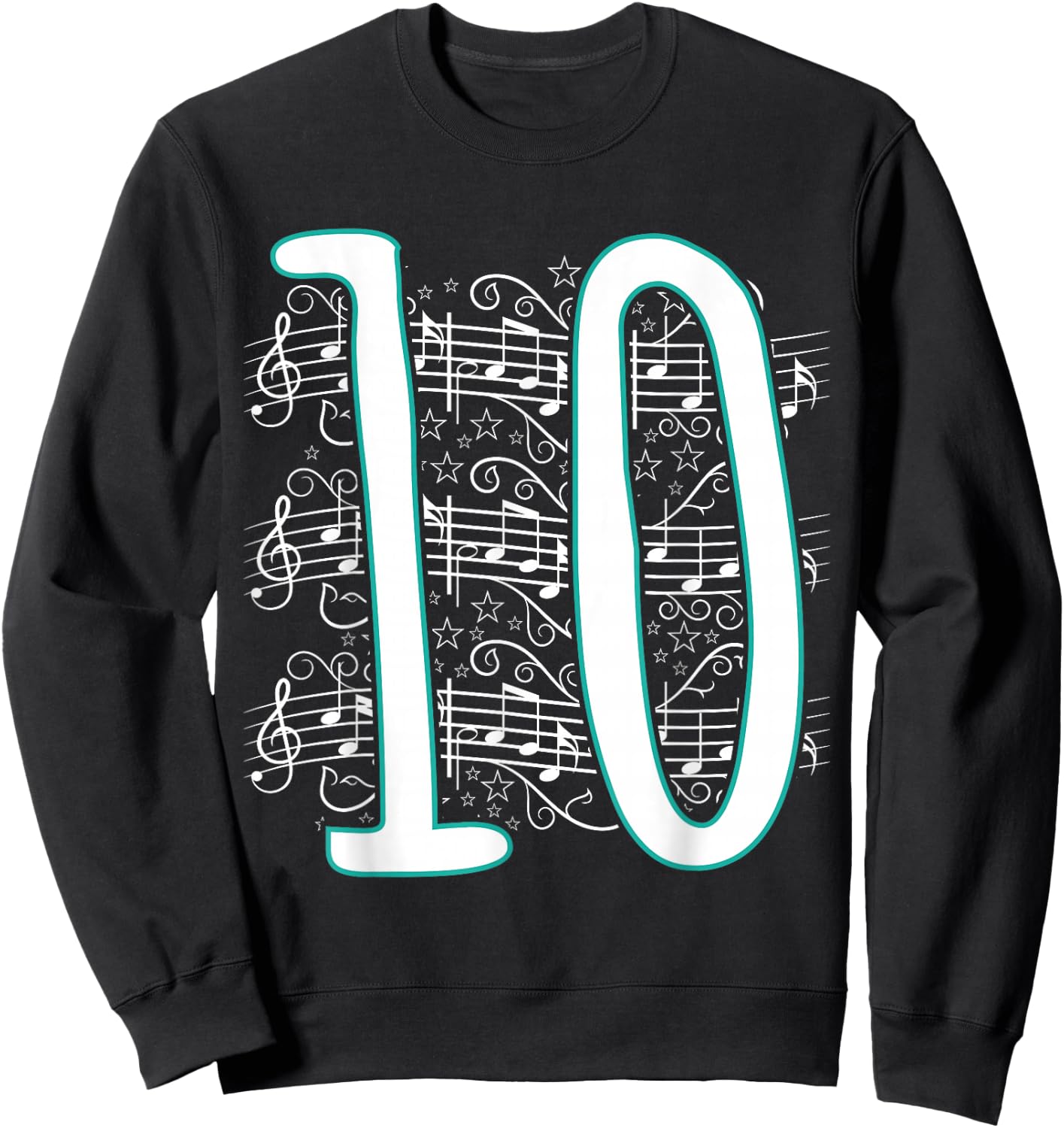 Music Lover - 10th Birthday Gift Design - Musician Sweatshirt - Sweatshirt | Black