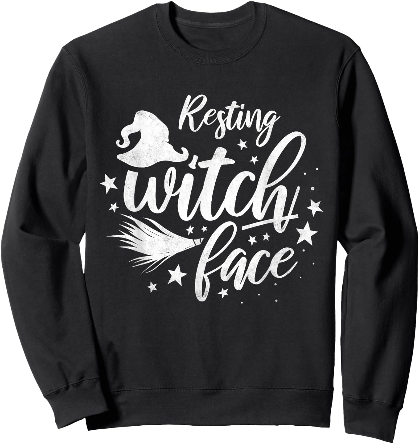 Resting Witch Face, Halloween Sweatshirt - Sweatshirt | Black
