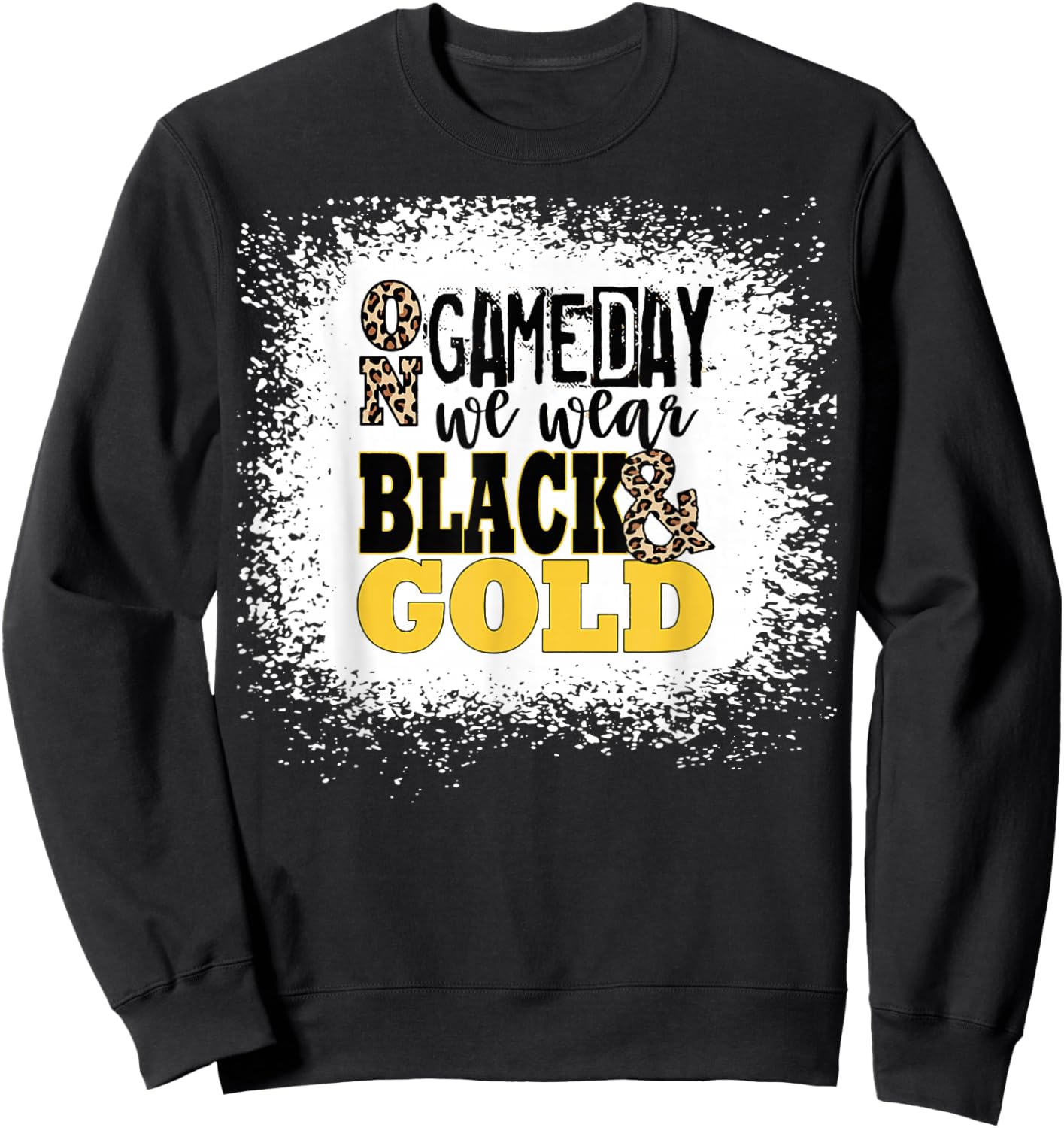 On Gameday Football We Wear Gold and Black Sweatshirt - Sweatshirt | Black