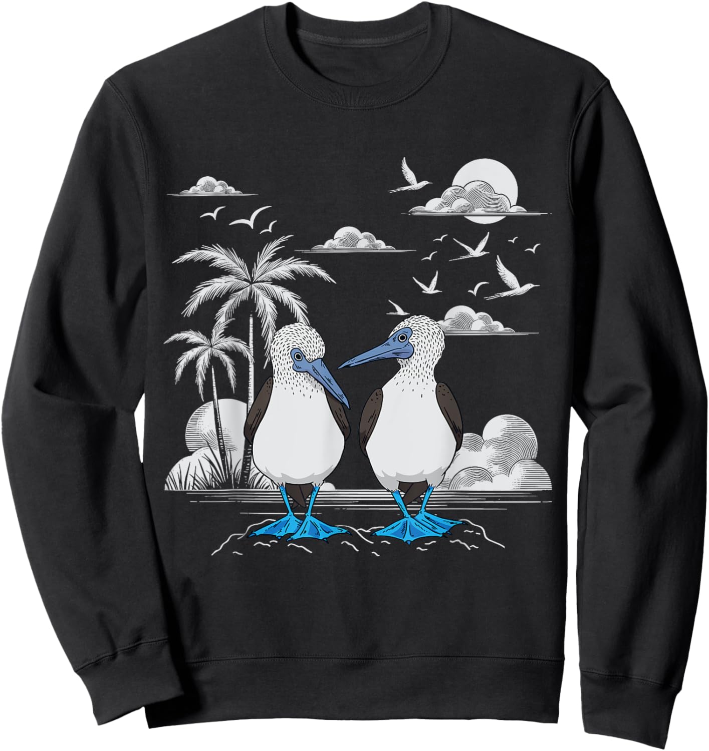 Seabirds Blue Footed Booby Bird Galapagos Sweatshirt - Sweatshirt | Black