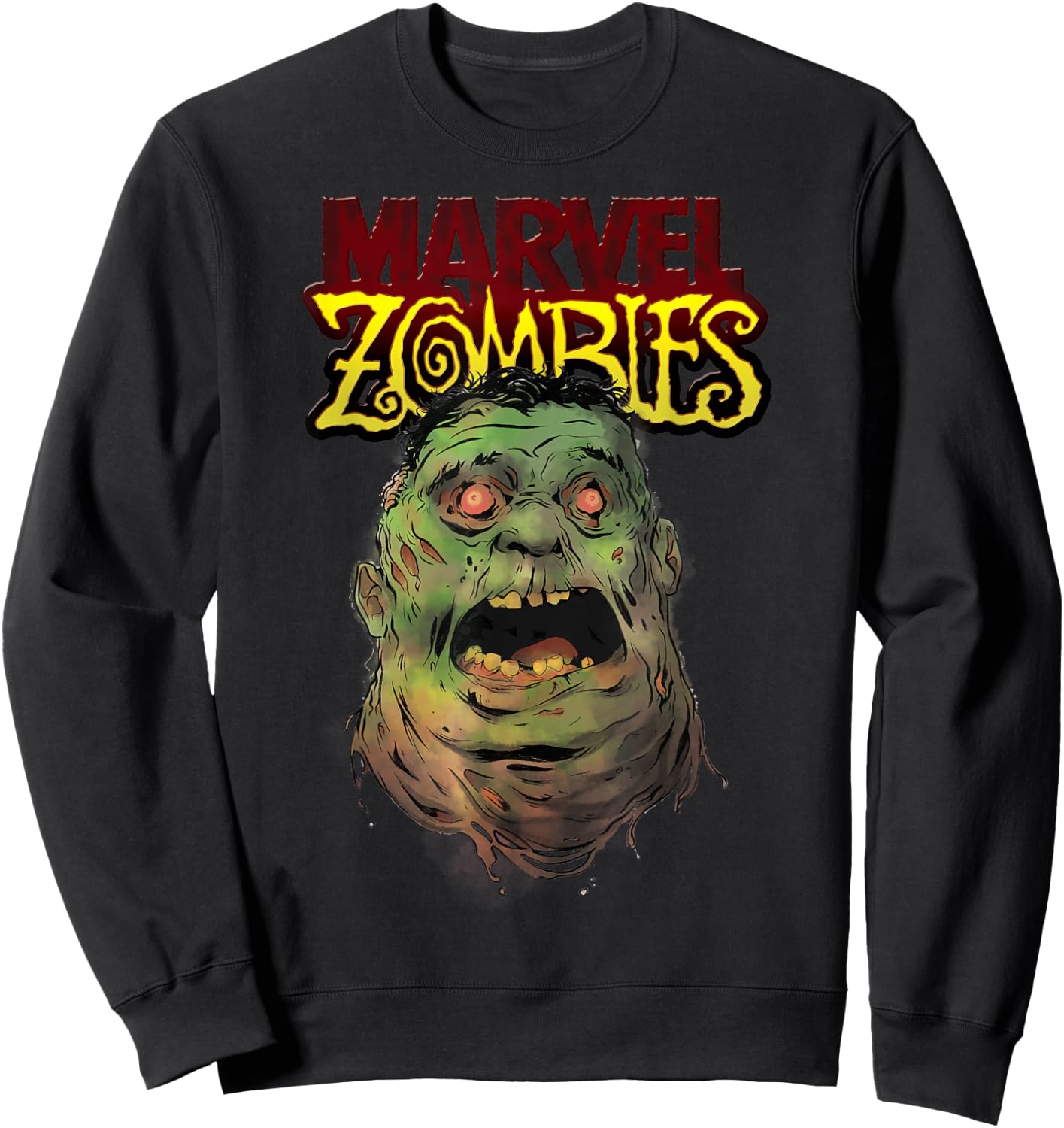 Marvel Zombies The Hulk Zombie Head Sweatshirt - Sweatshirt | Black