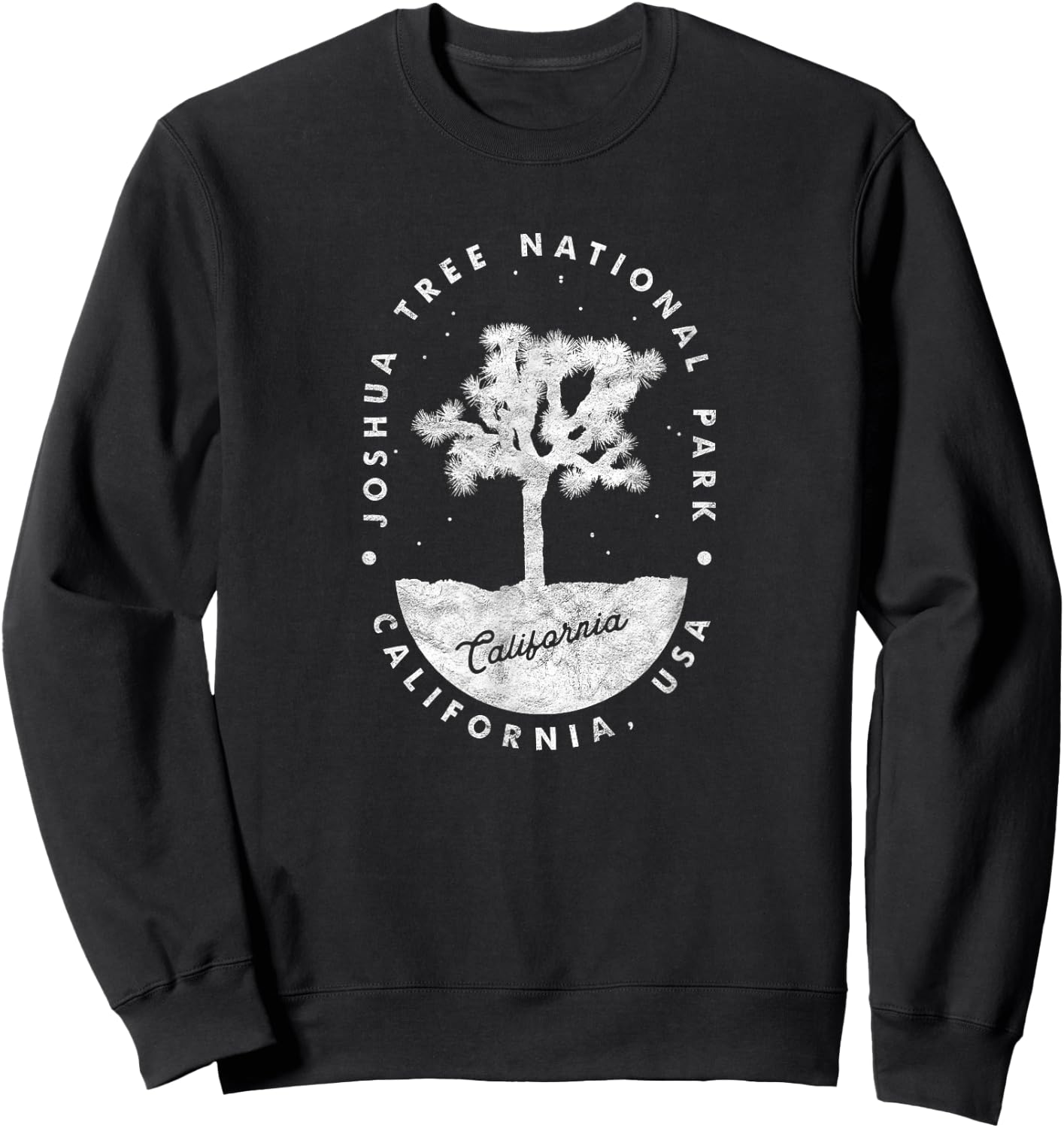 Joshua Tree National Park Night Retro Hipster Sweatshirt - Sweatshirt | Black