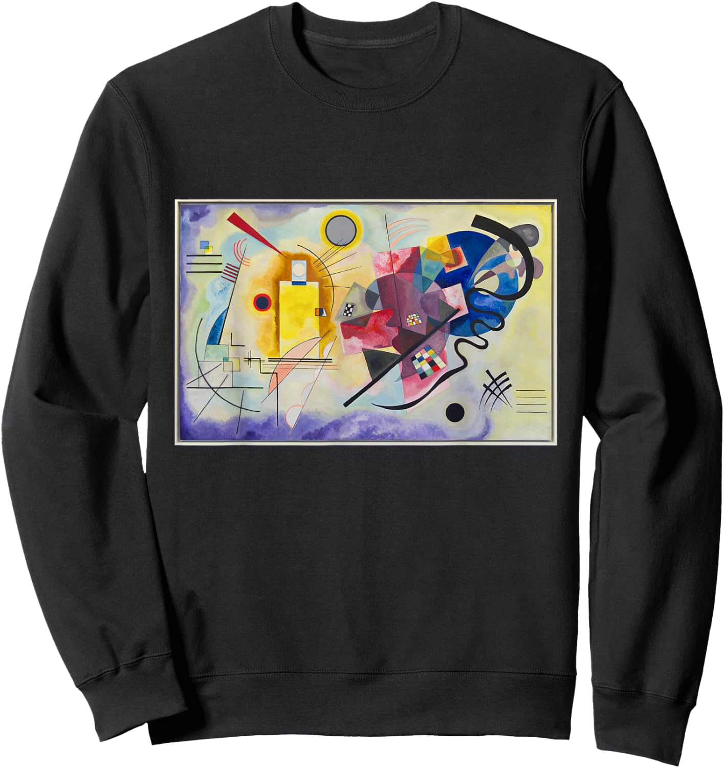 Kandinsky Yellow-Red-Blue Abstraction Art Contemporary Sweatshirt - Sweatshirt | Black
