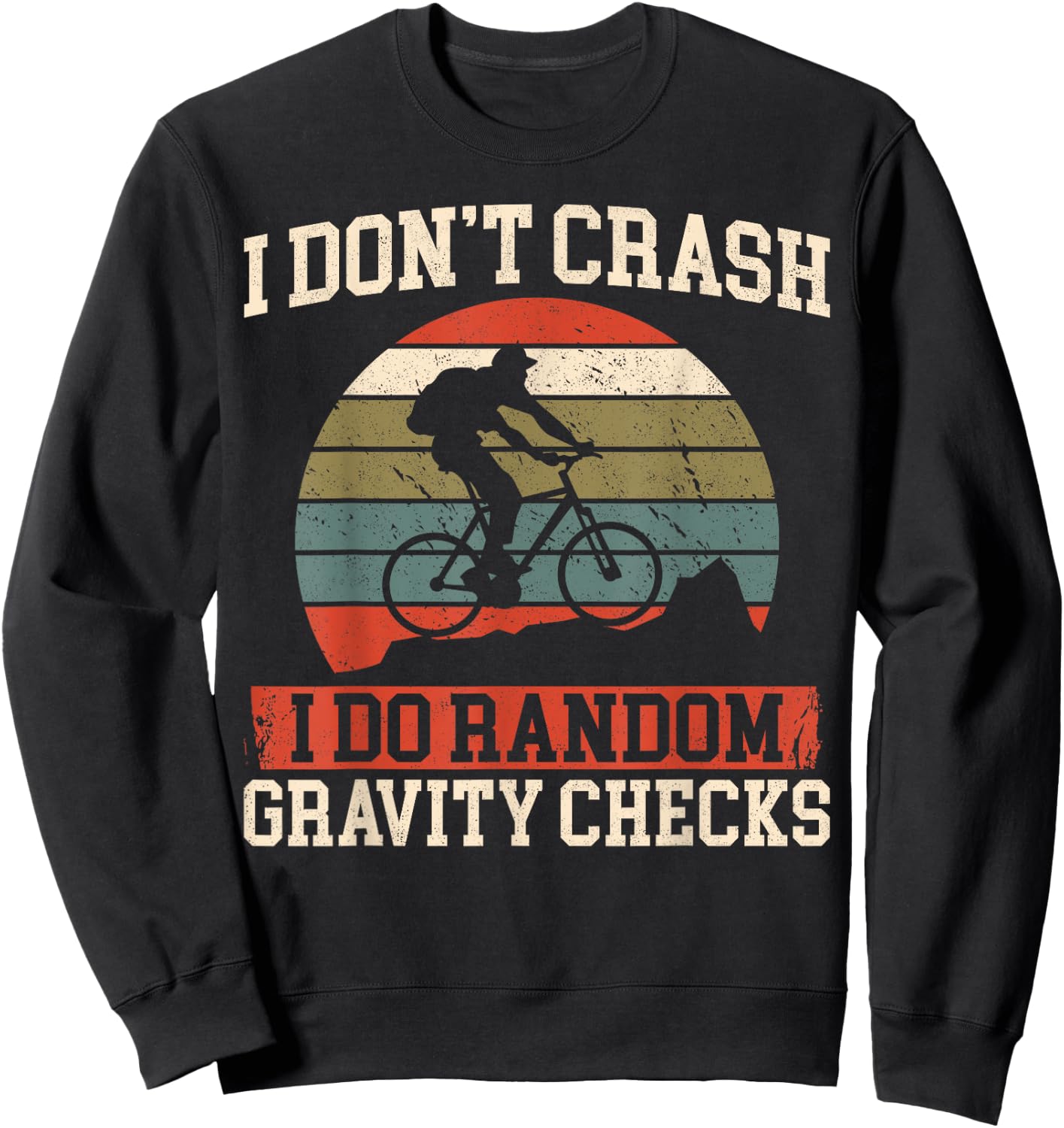 Enduro MTB Mountain Bike Riding Downhill Vintage Retro I Sweatshirt - Sweatshirt | Black