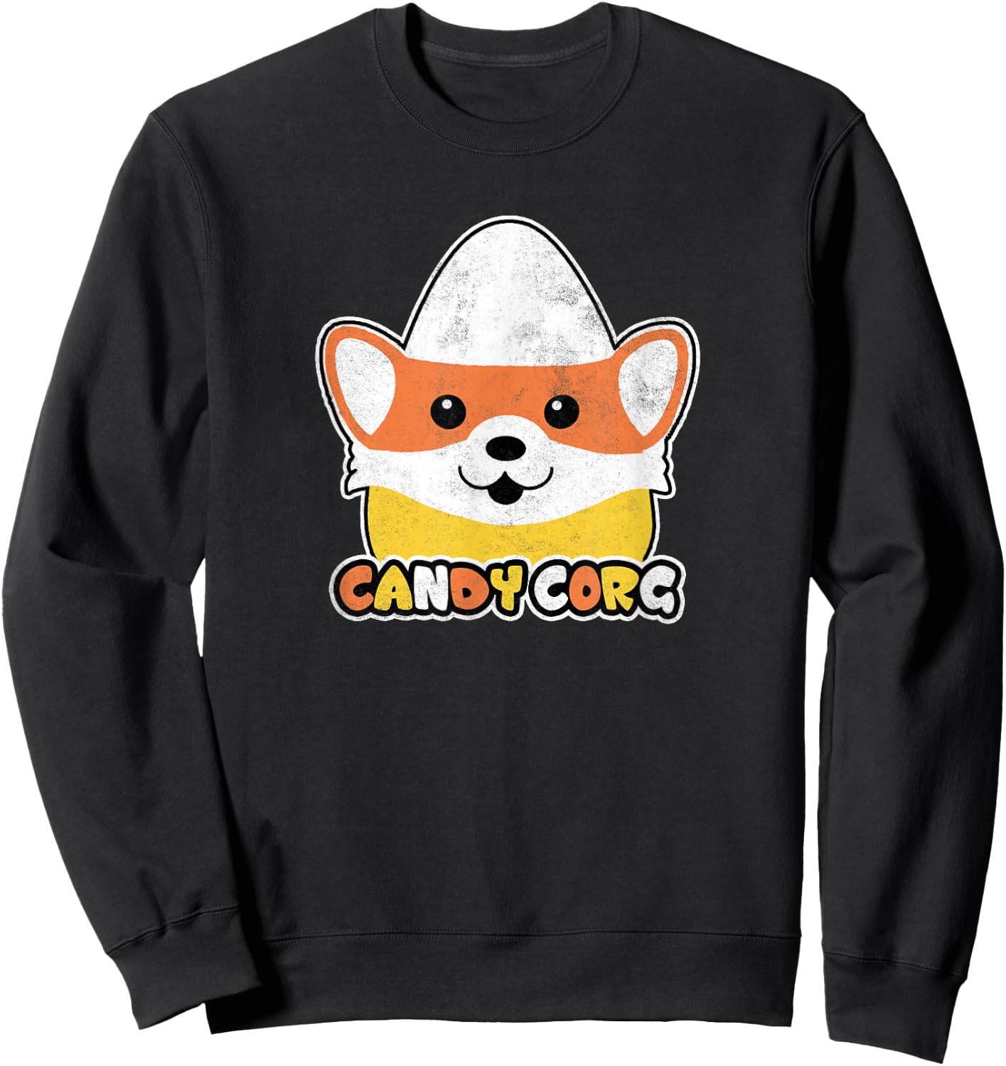 Candy Corn Corgi Halloween Dog Candy Corg Men Women Kids Sweatshirt - Sweatshirt | Black