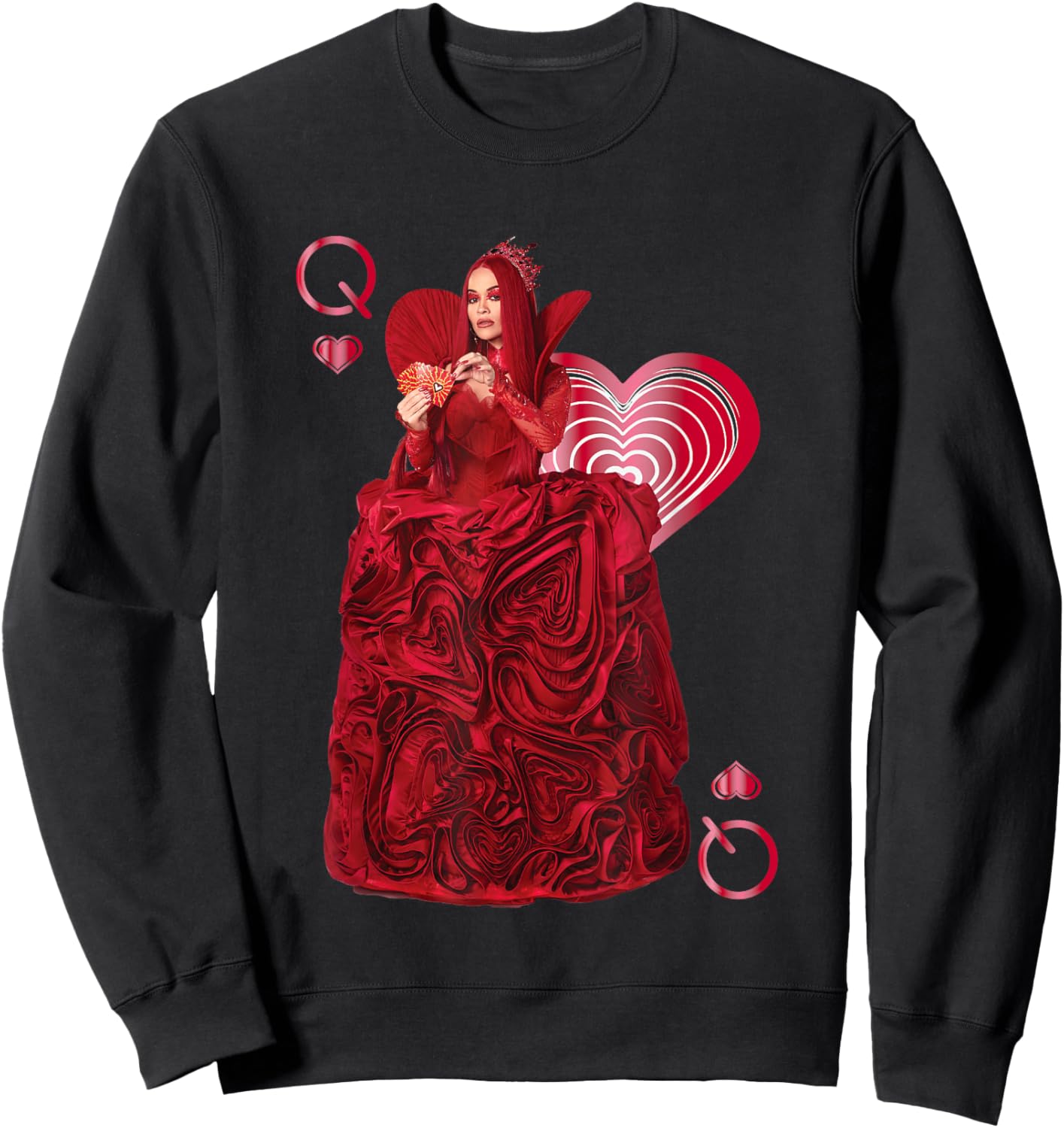 Disney Descendants: The Rise of Red Queen of Hearts Portrait Sweatshirt - Sweatshirt | Black