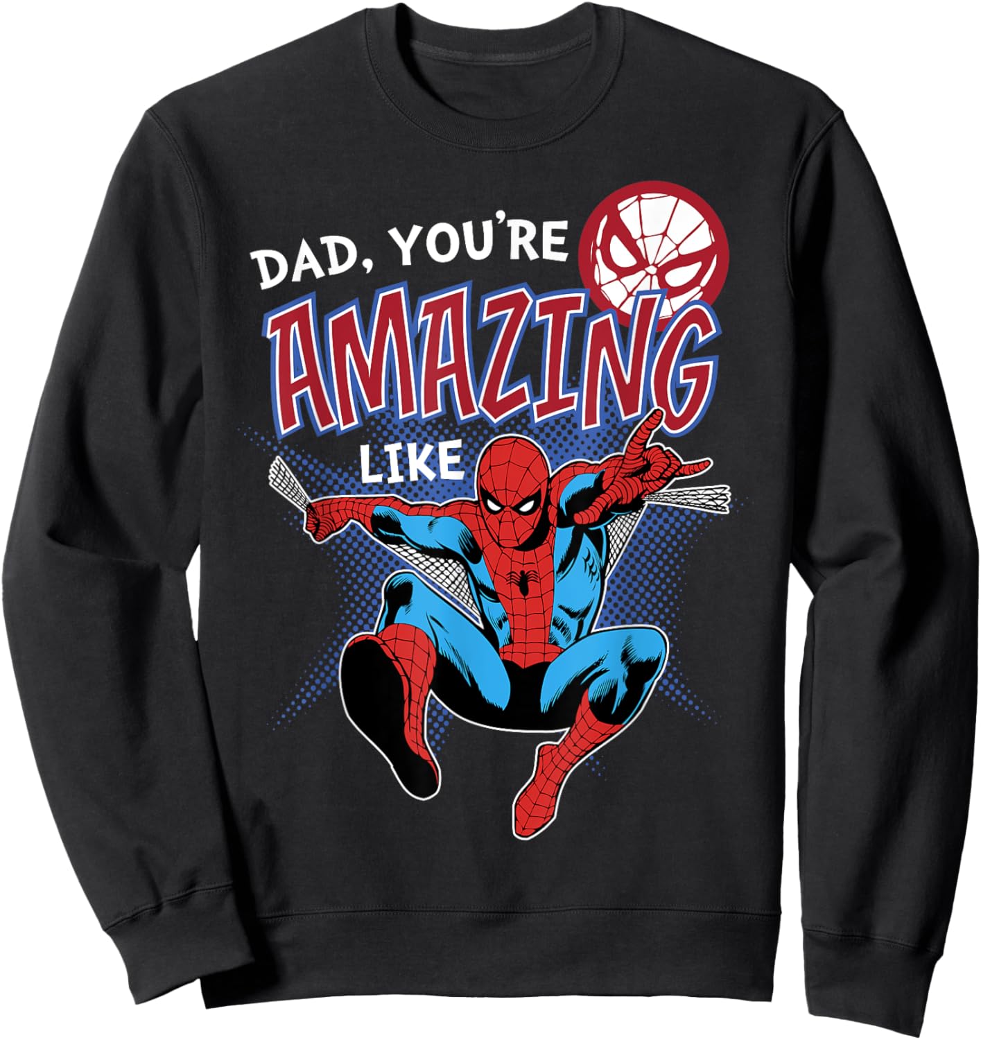 Marvel Spider-Man Amazing Dad Father's Day Sweatshirt - Sweatshirt | Black