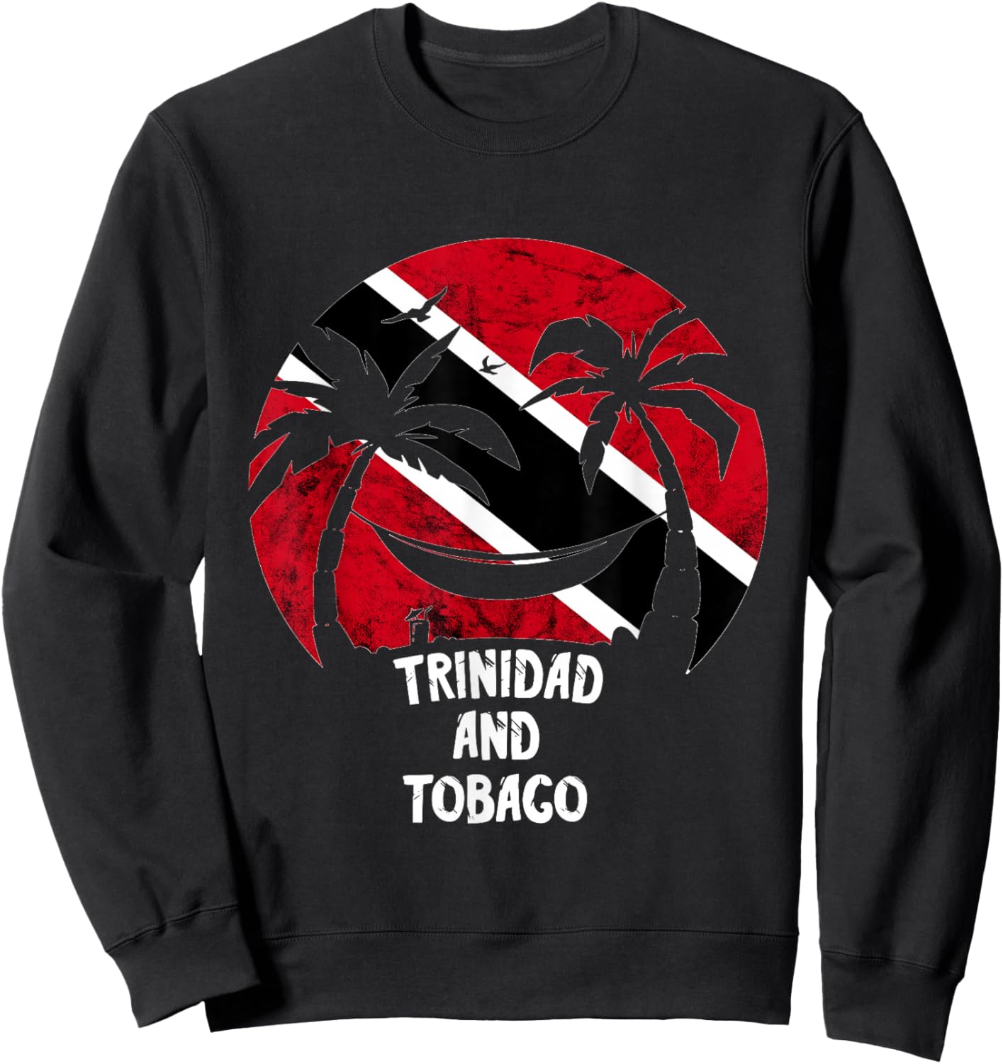Trinidad And Tobago Flag Hammock Summer Trinidadian Roots Sweatshirt - Sweatshirt | Black