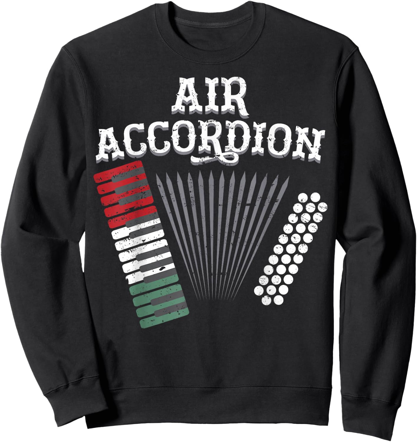 Air Accordion Mexico Flag for Mexico Fiesta Music Lovers Sweatshirt - Sweatshirt | Black