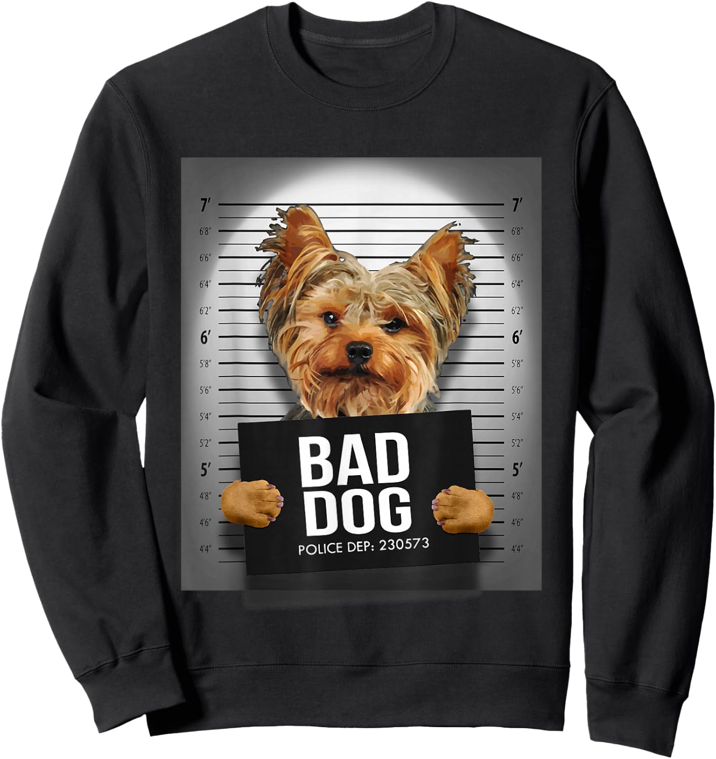Yorkie Mugshot Shirt Sweatshirt - Sweatshirt | Black