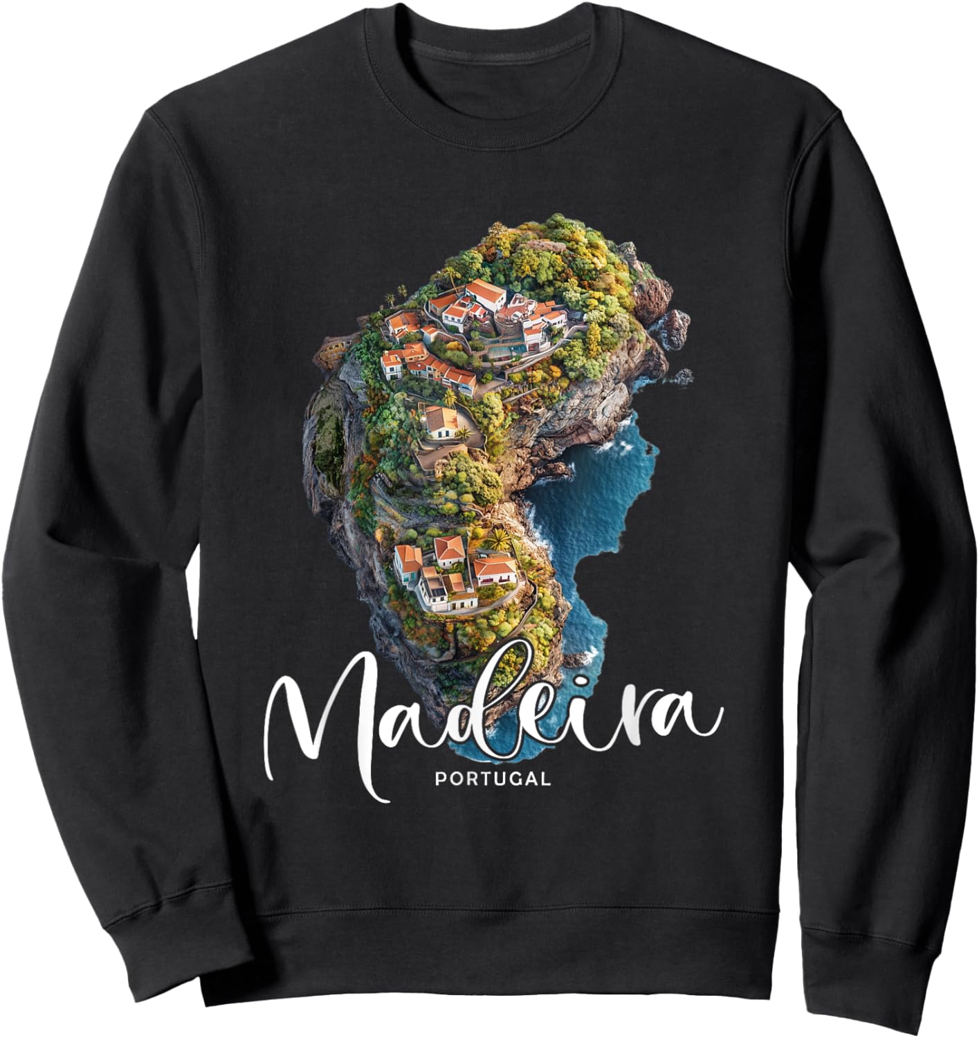 Madeira Island Portugal Vacation Souvenir Trip For Travelers Sweatshirt - Sweatshirt | Black