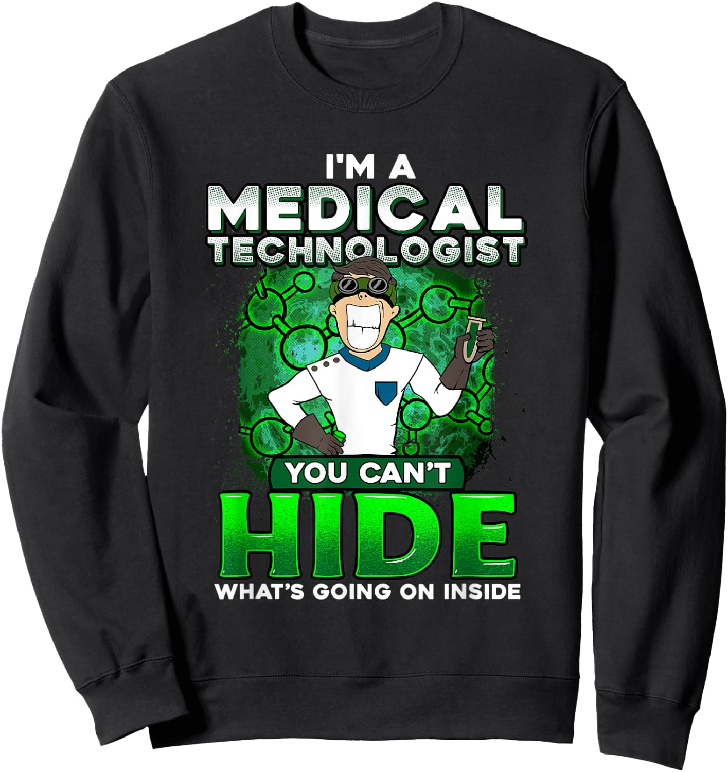 Med Tech Funny Medical Technician Gag Gift Lab Week Sweatshirt - Sweatshirt | Black