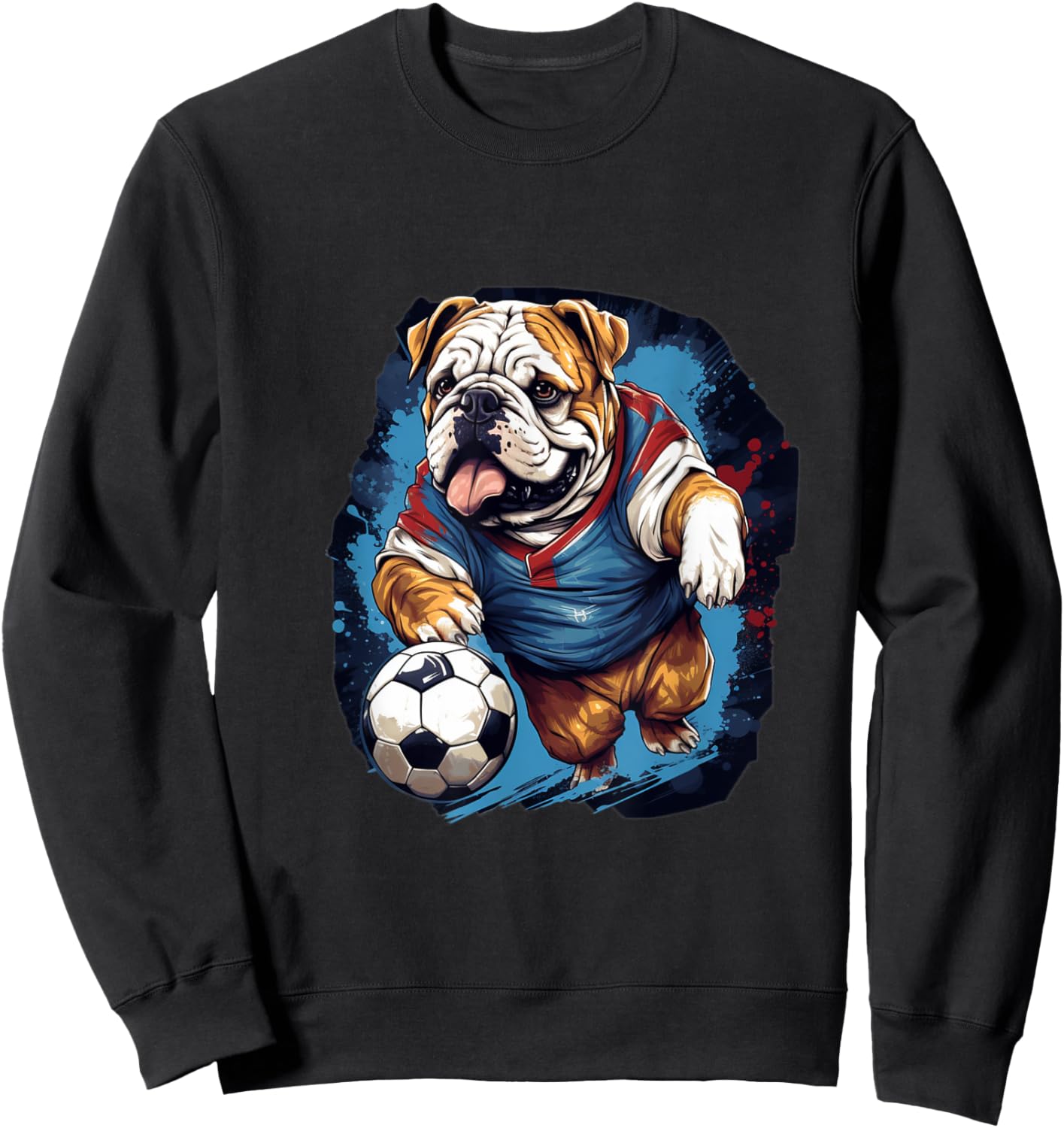 English Bulldog Soccer - English Bulldog Sweatshirt - Sweatshirt | Black